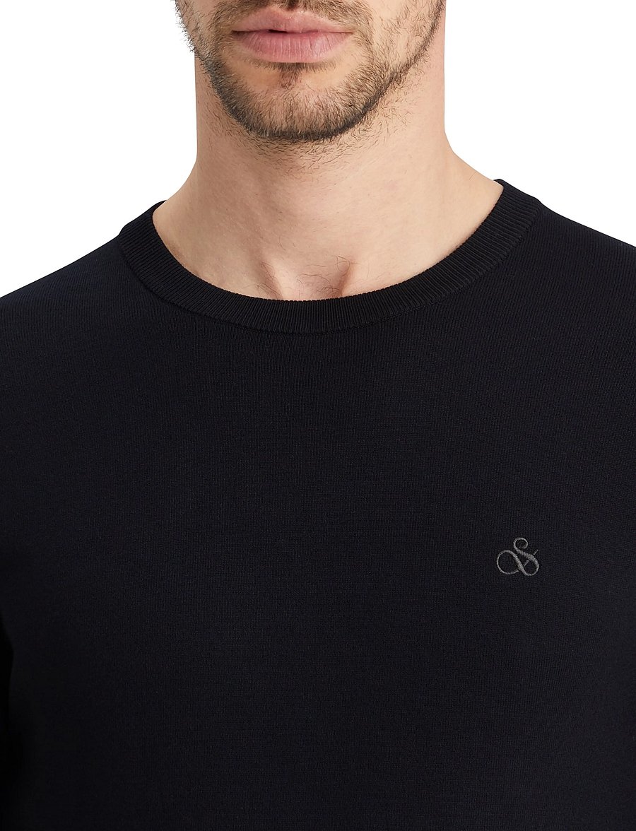 Scotch & Soda - CORE Viscose Pullover Crewneck - black - 4