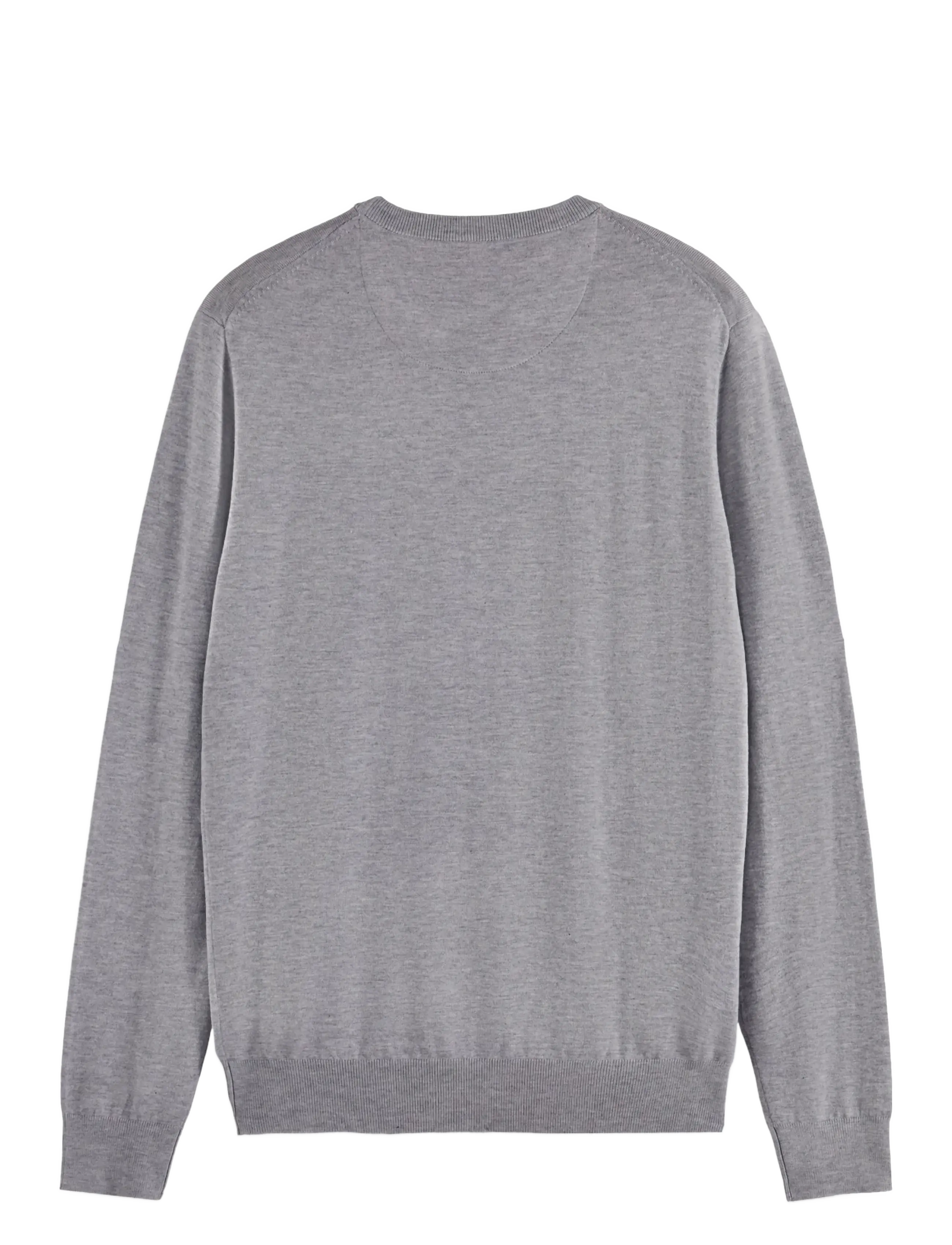 Scotch & Soda - CORE Viscose Pullover Crewneck - round necks - grey melange - 2