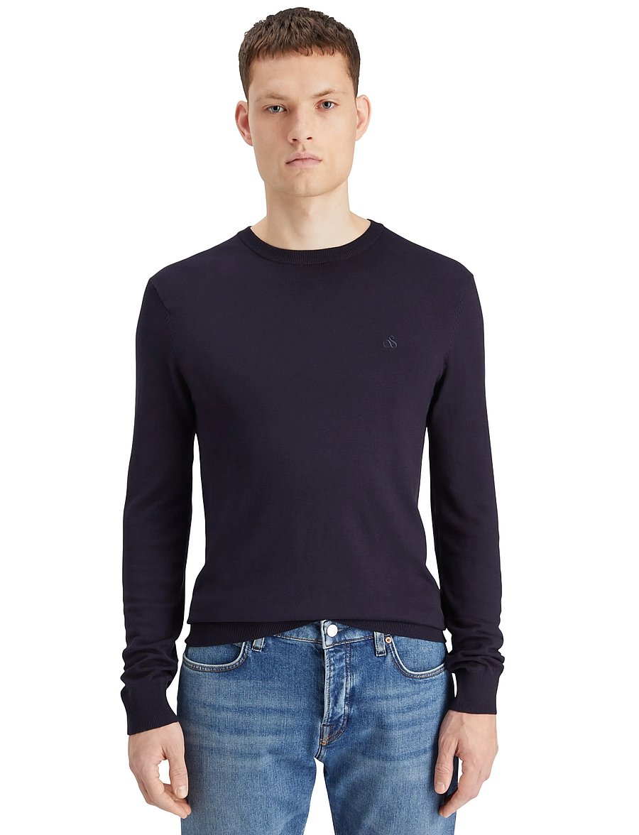 Scotch & Soda - CORE Viscose Pullover Crewneck - round necks - night - 0