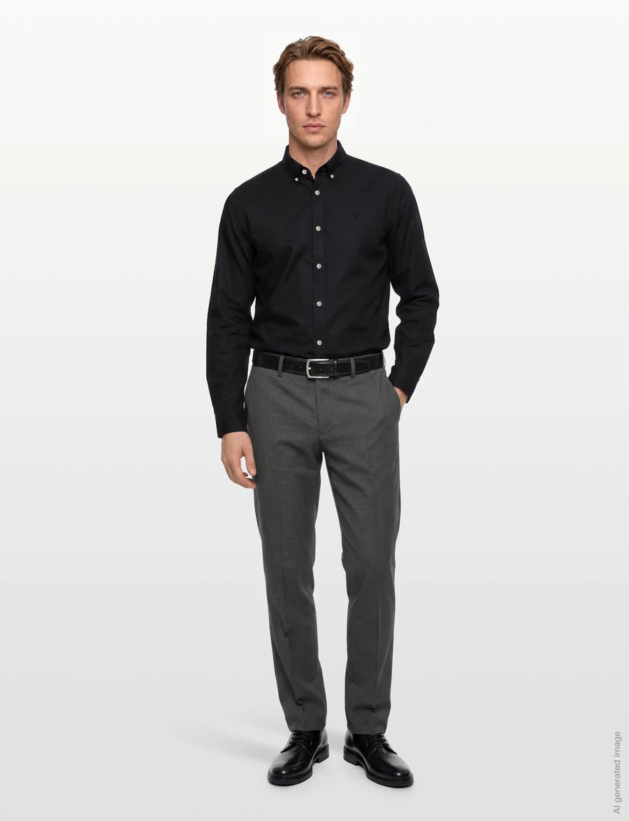 Scotch & Soda - Core - Oxford Solid - oxfordi särgid - black - 0