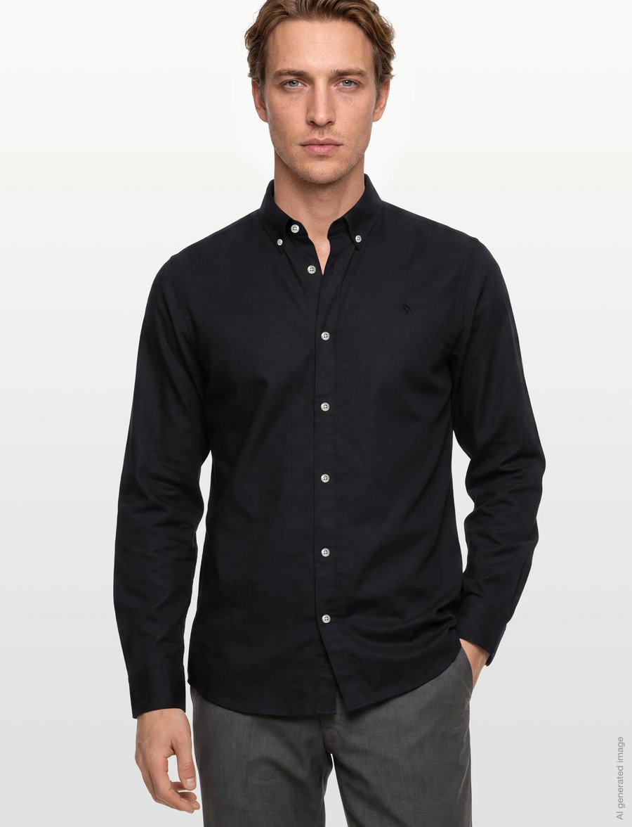 Scotch & Soda - Core - Oxford Solid - oxfordi särgid - black - 3