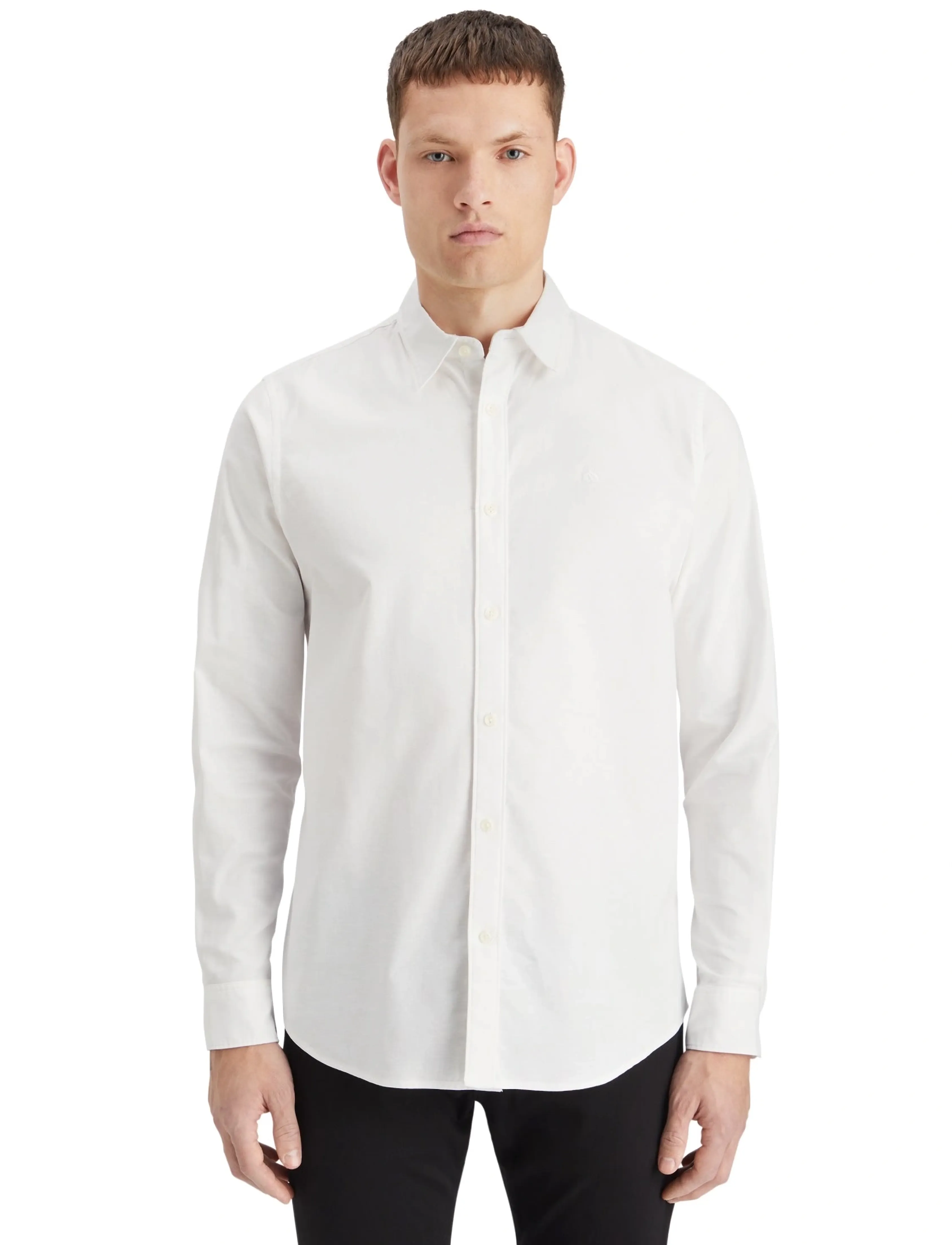 Scotch & Soda Core Oxford Solid, L, Shirts, Weiß - Business, Männerswear