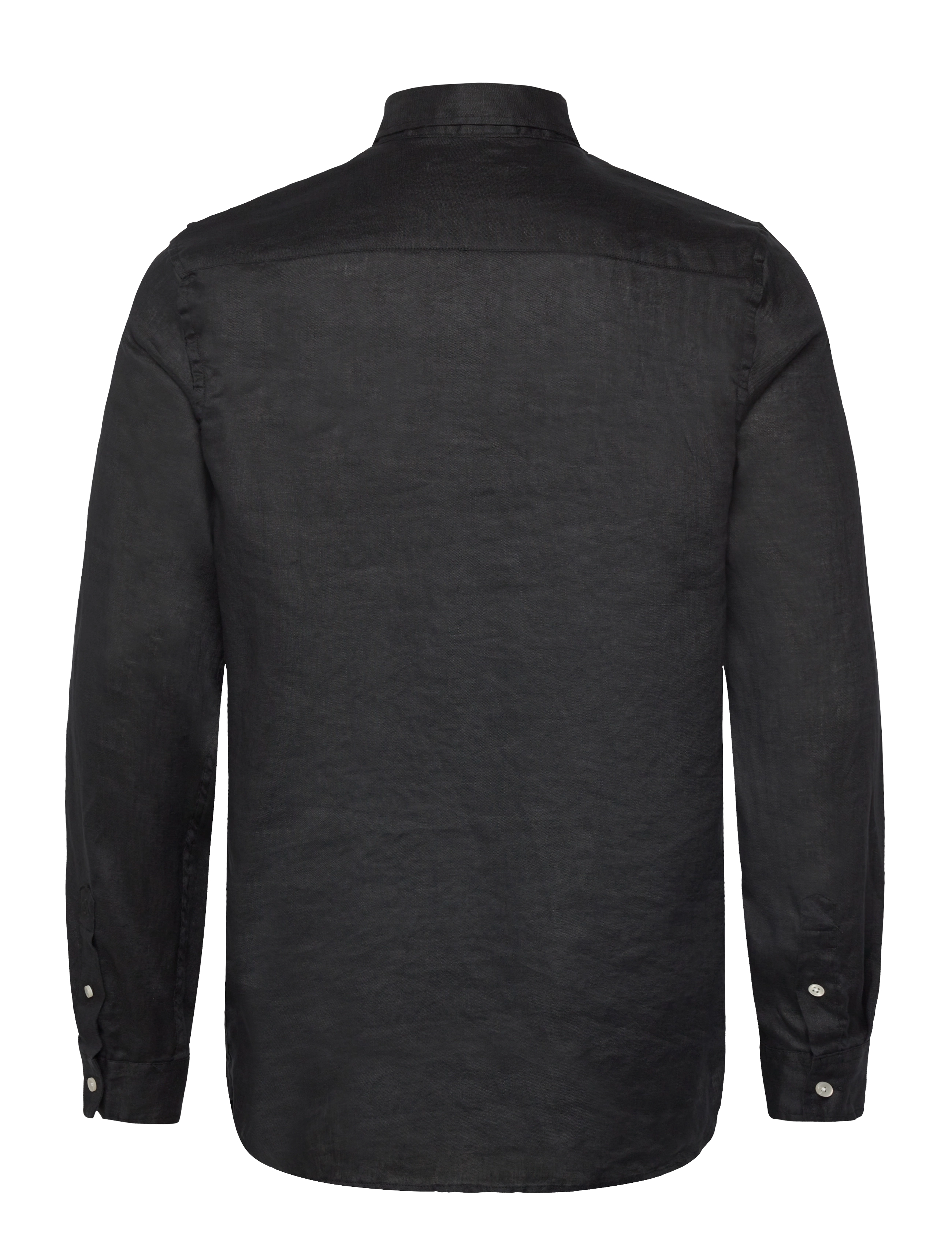 Scotch & Soda - CORE Linen Shirt ls Buttondown - hørskjorter - black - 1