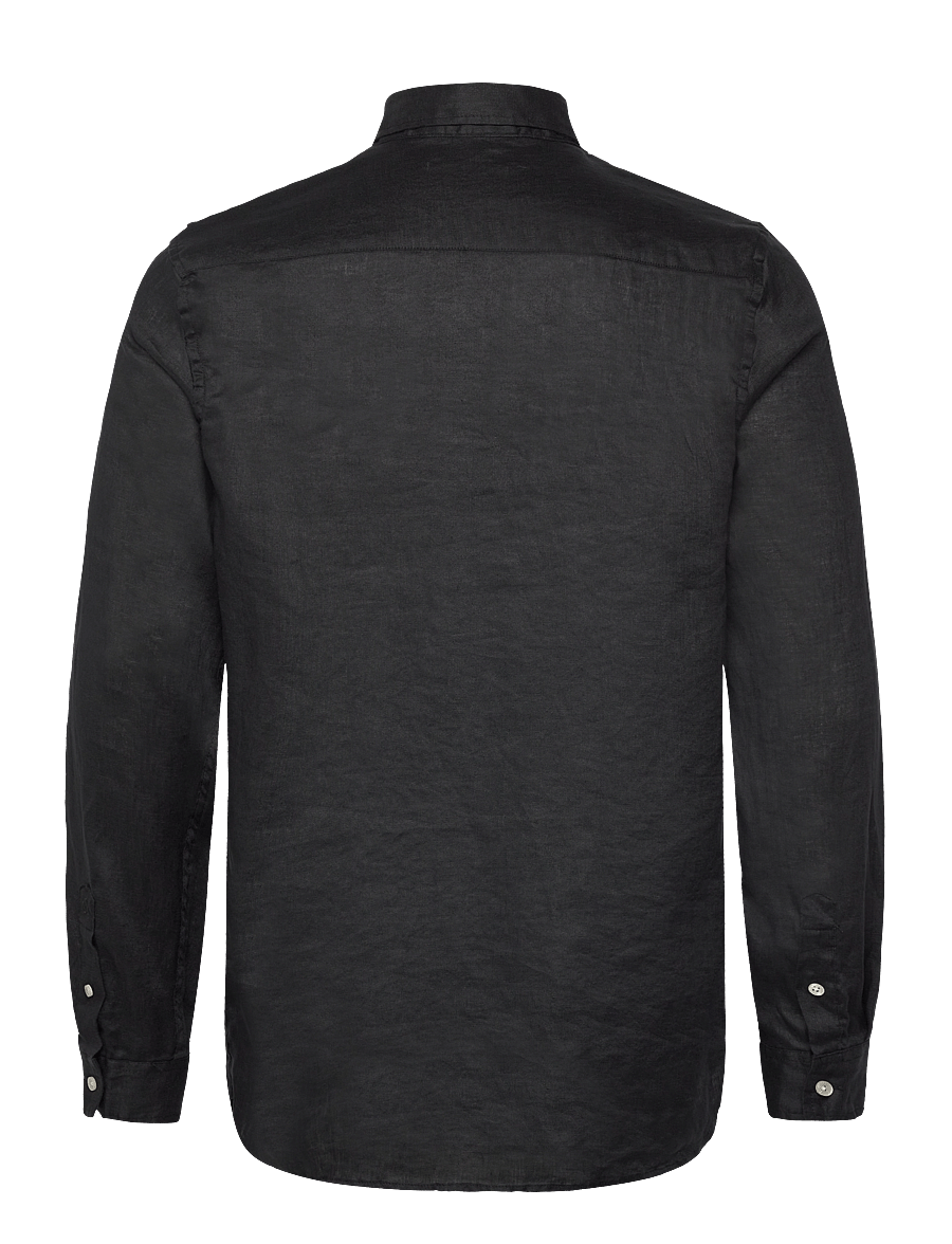 Scotch & Soda - CORE Linen Shirt ls Buttondown - hørskjorter - black - 1