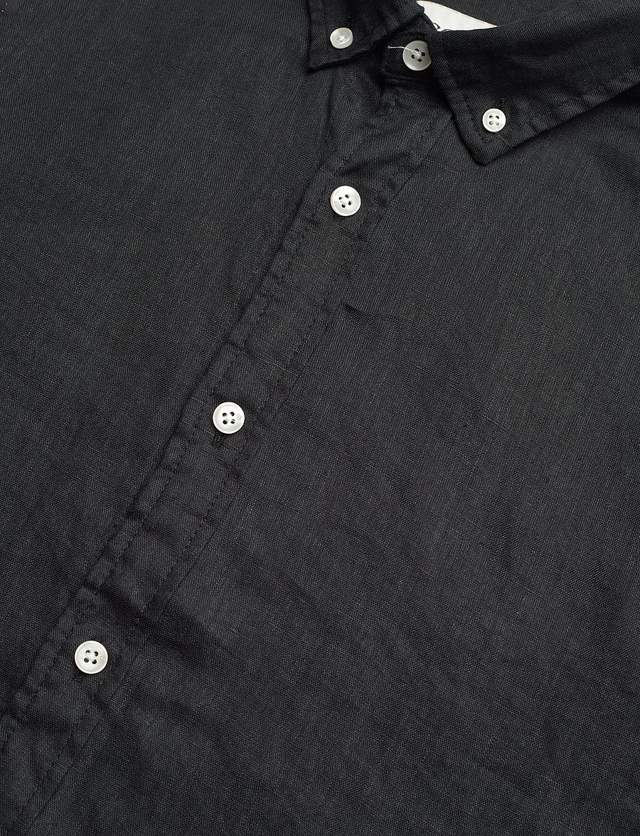 Scotch & Soda - CORE Linen Shirt ls Buttondown - hørskjorter - black - 3