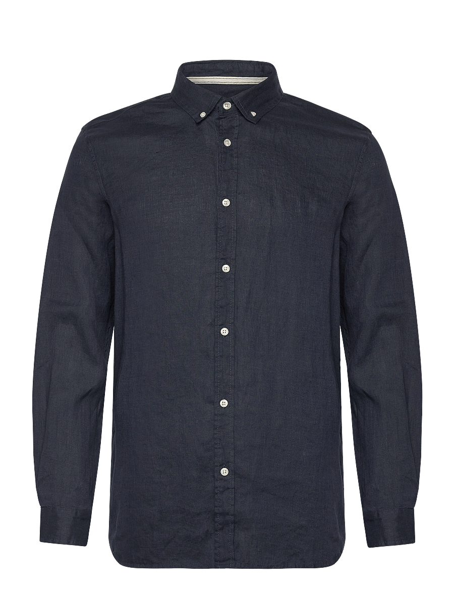 Scotch & Soda - CORE Linen Shirt ls Buttondown - hørskjorter - night - 0