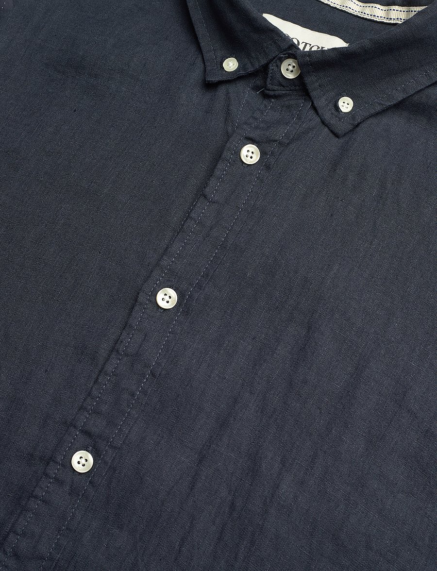 Scotch & Soda - CORE Linen Shirt ls Buttondown - hørskjorter - night - 3