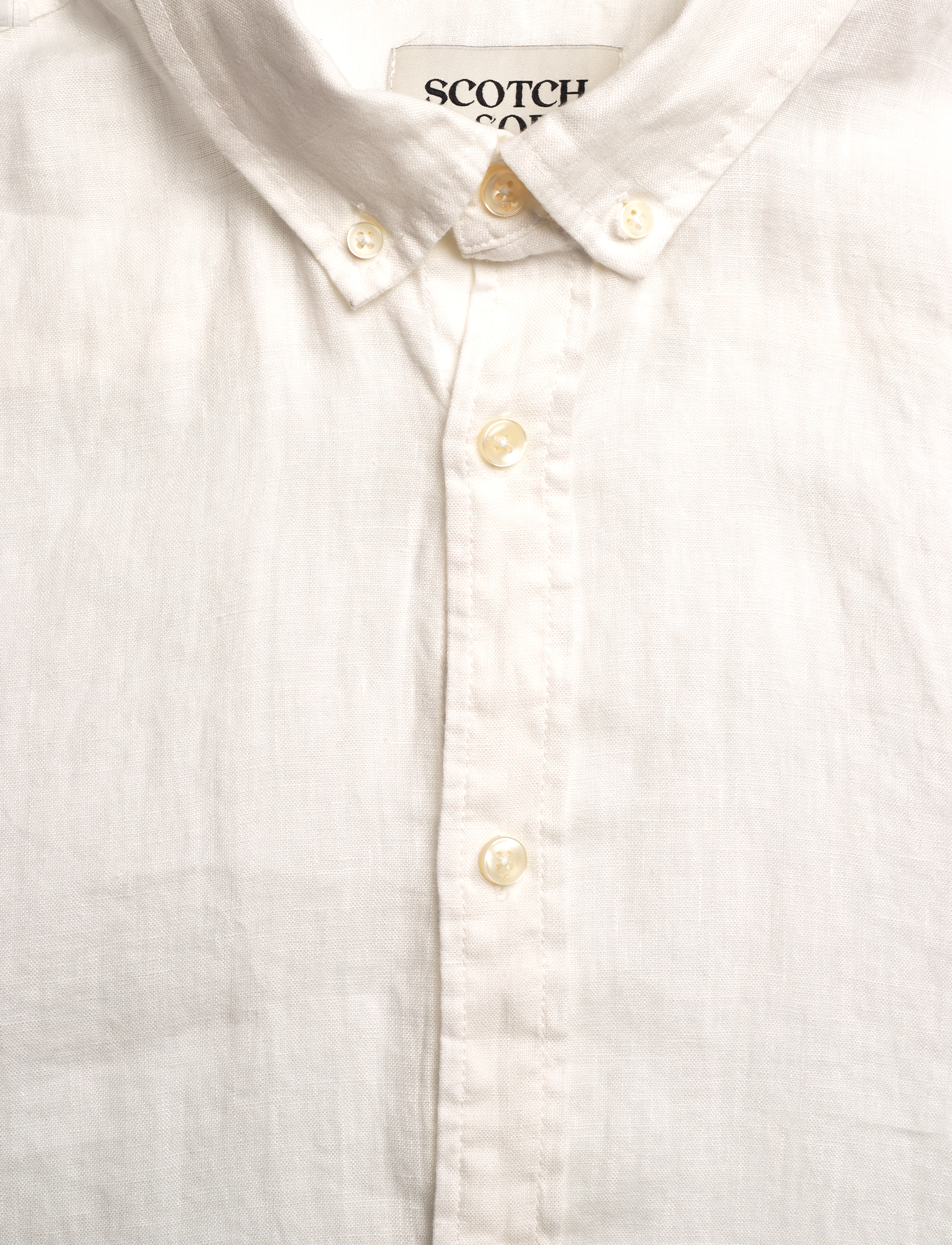 Scotch & Soda - Core - Linen Shirt Ls Button-Down - off white - 2