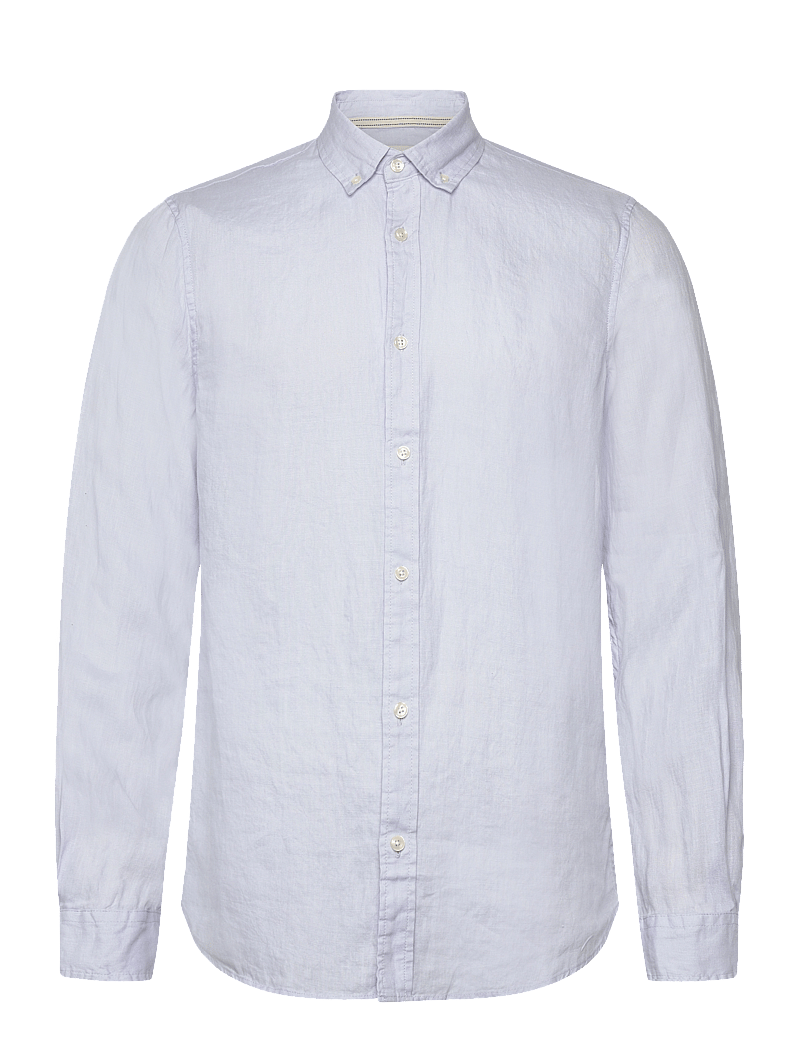 Scotch & Soda - Core - Linen Shirt Ls Button-Down - hørskjorter - shirt blue - 0