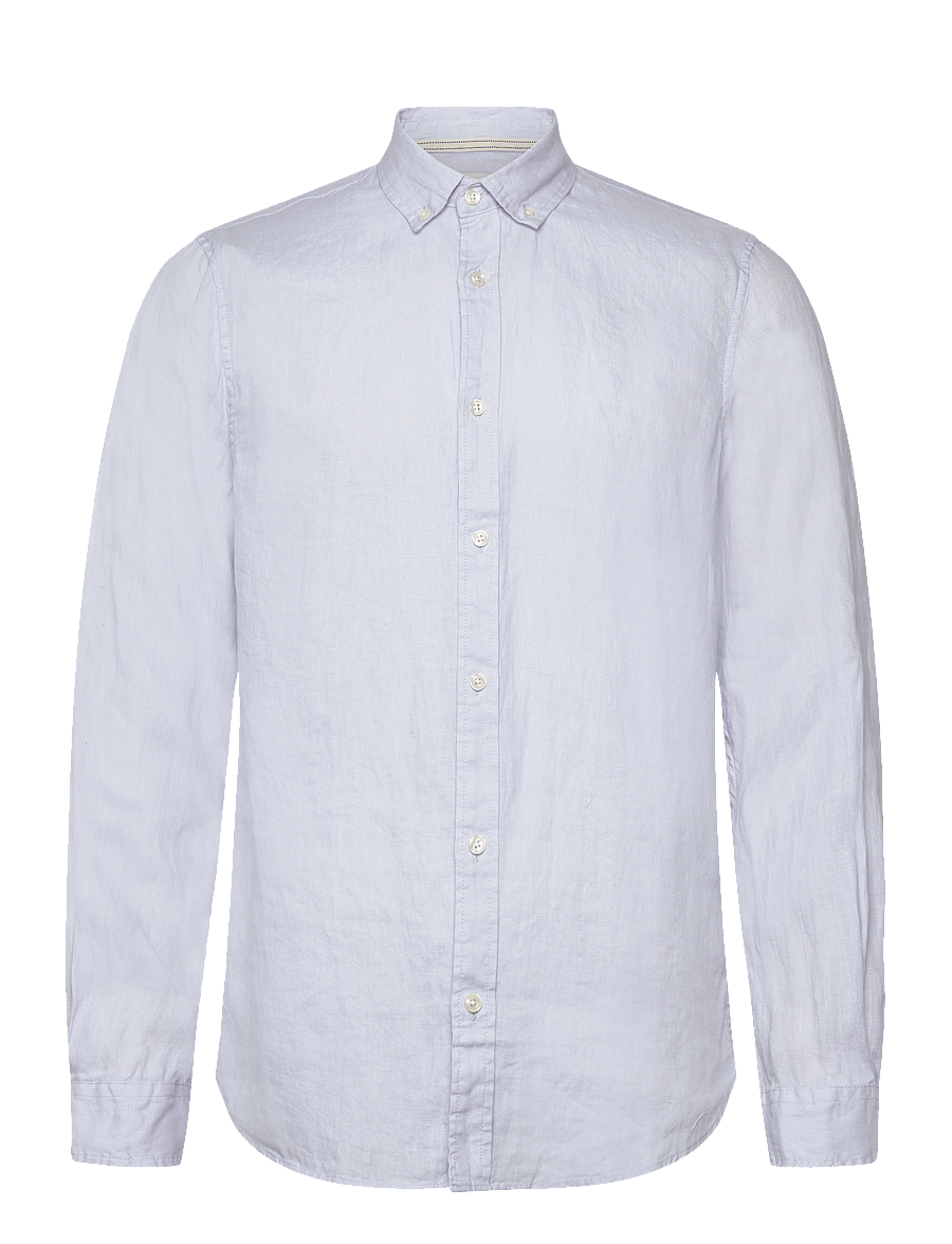 Scotch & Soda - CORE Linen Shirt ls Buttondown - linneskjortor - shirt blue - 0