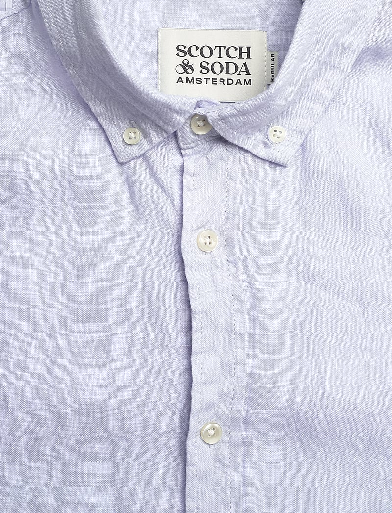 Scotch & Soda - Core - Linen Shirt Ls Button-Down - hørskjorter - shirt blue - 2
