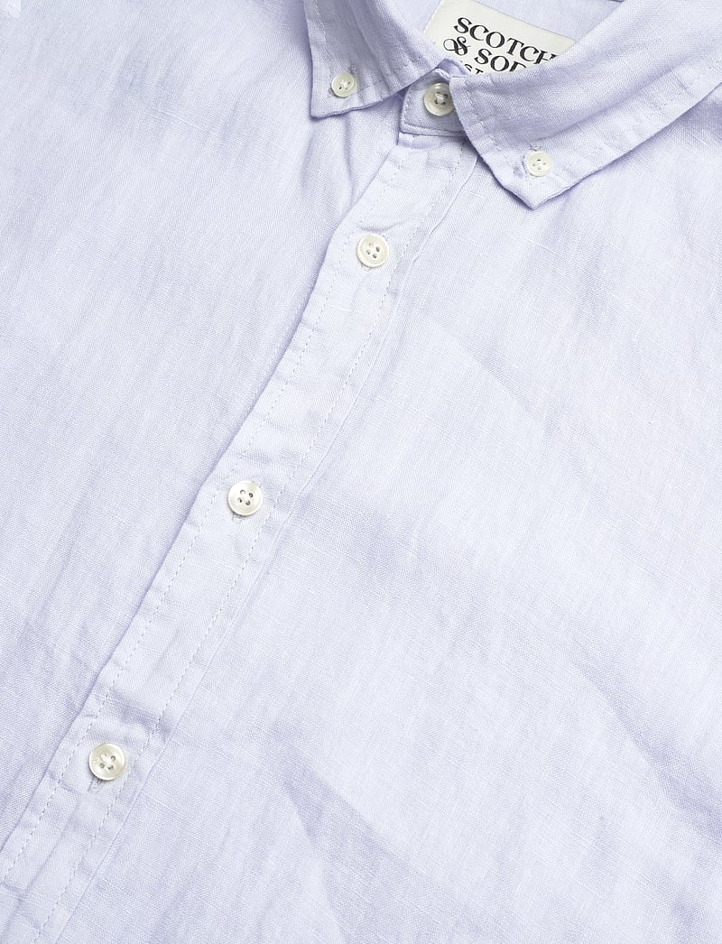 Scotch & Soda - Core - Linen Shirt Ls Button-Down - hørskjorter - shirt blue - 3