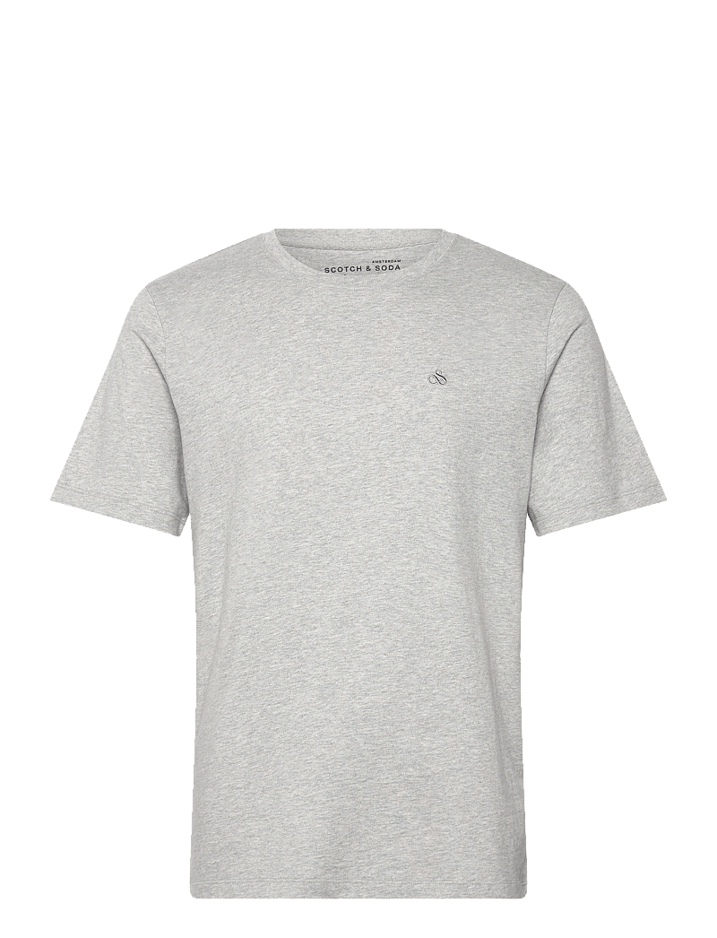 Scotch & Soda - CORE Logo T-Shirt - kurzärmelig - grey melange - 0