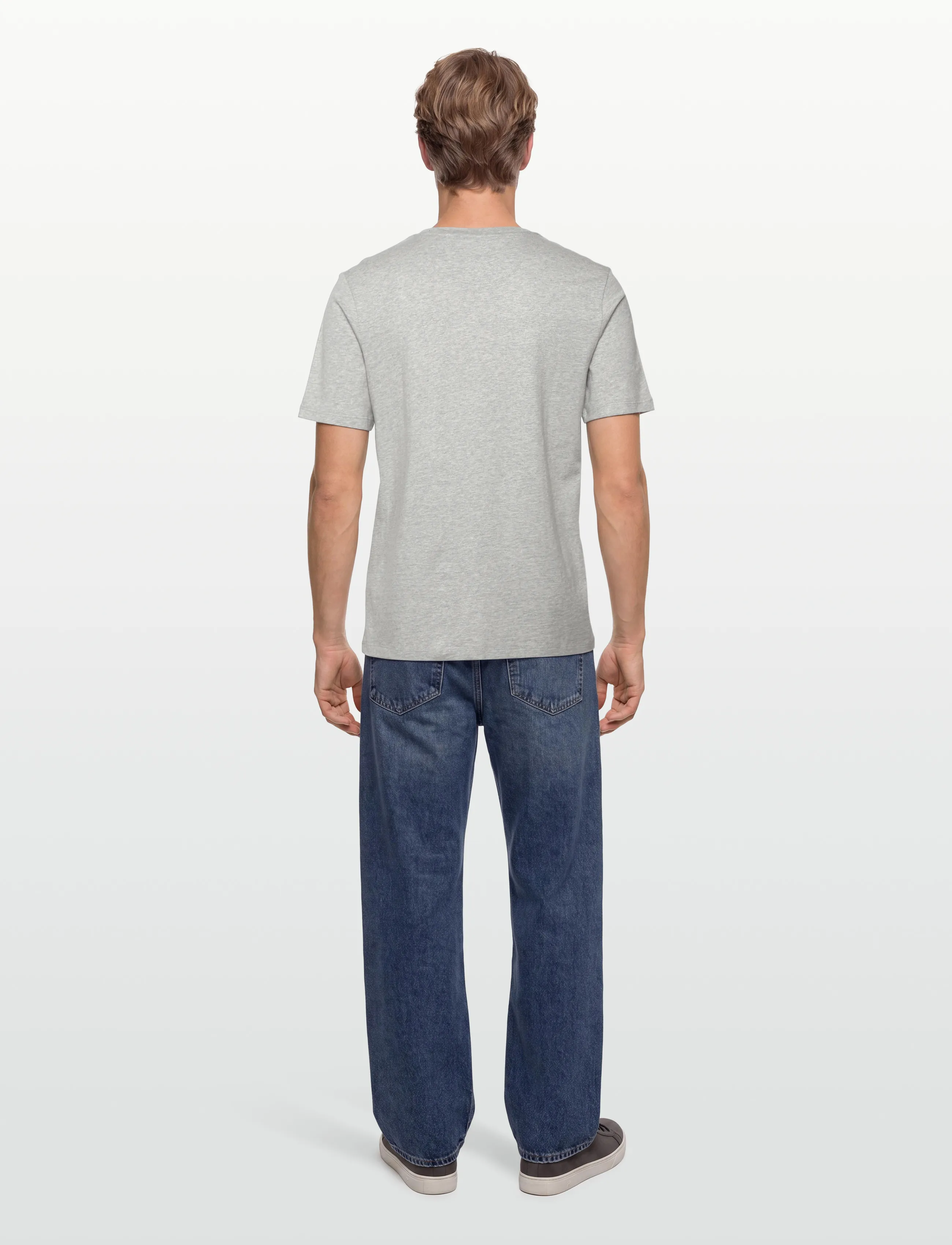 Scotch & Soda - CORE Logo T-Shirt - kurzärmelige t-shirts - grey melange - 4