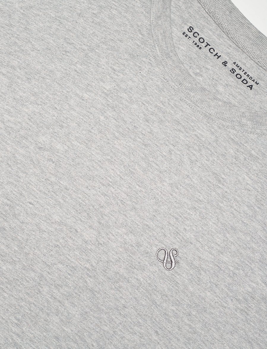 Scotch & Soda - CORE Logo T-Shirt - kurzärmelig - grey melange - 2
