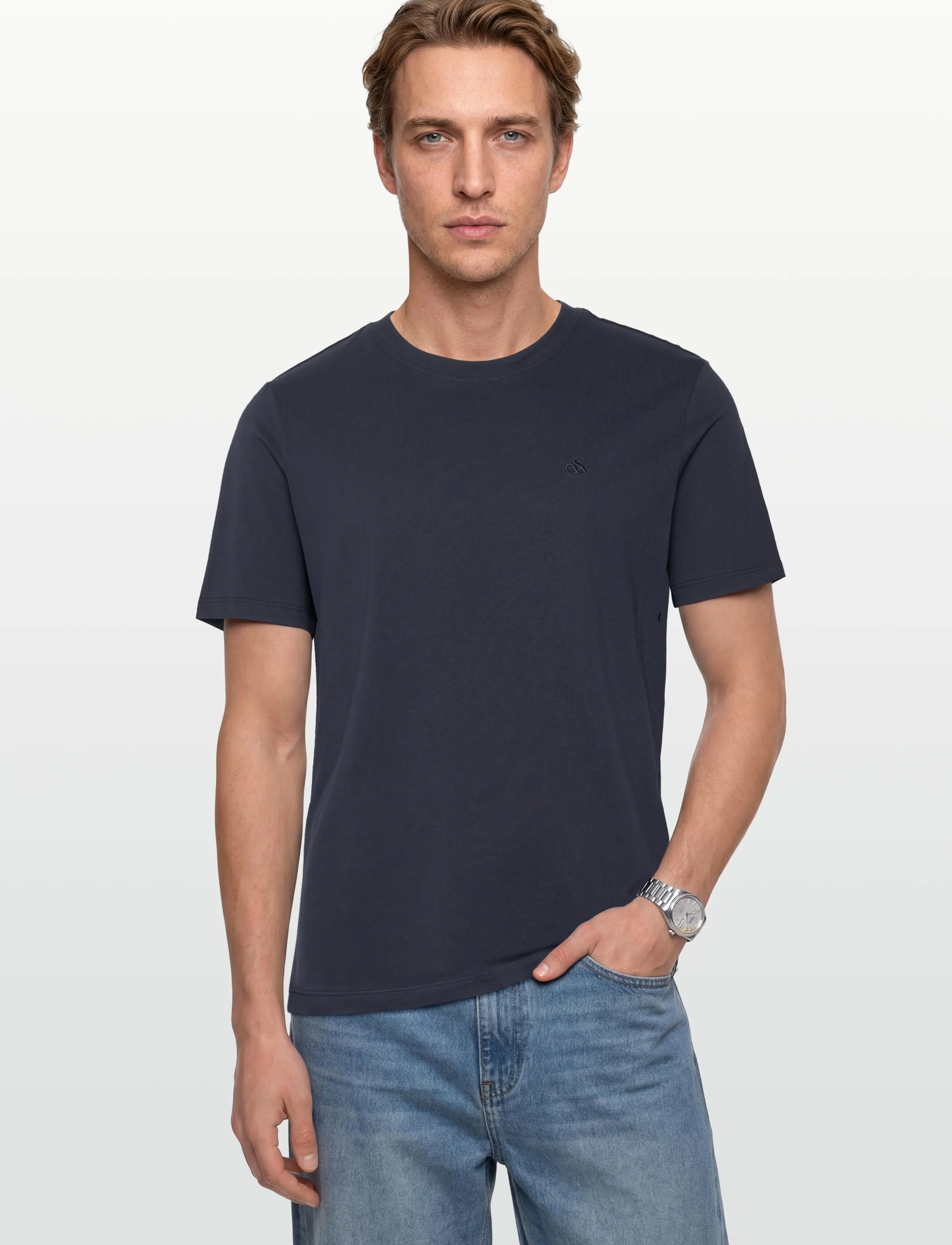 Scotch & Soda - CORE Logo T-Shirt - lühikeste varrukatega t-särgid - night - 3