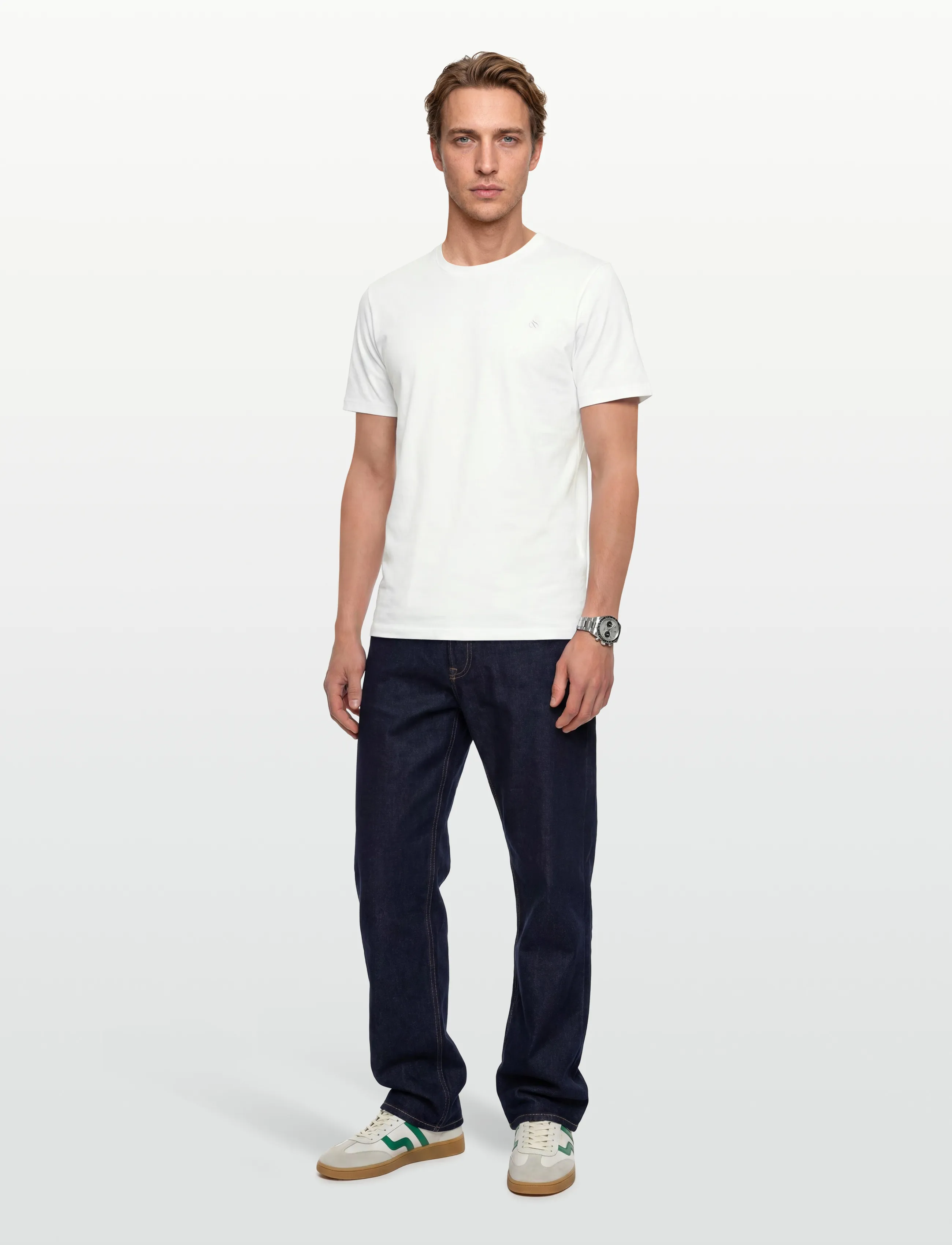 Scotch & Soda Core Logo T-Shirt, Mænd, Logo T-Shirt, Hvid, Str: L