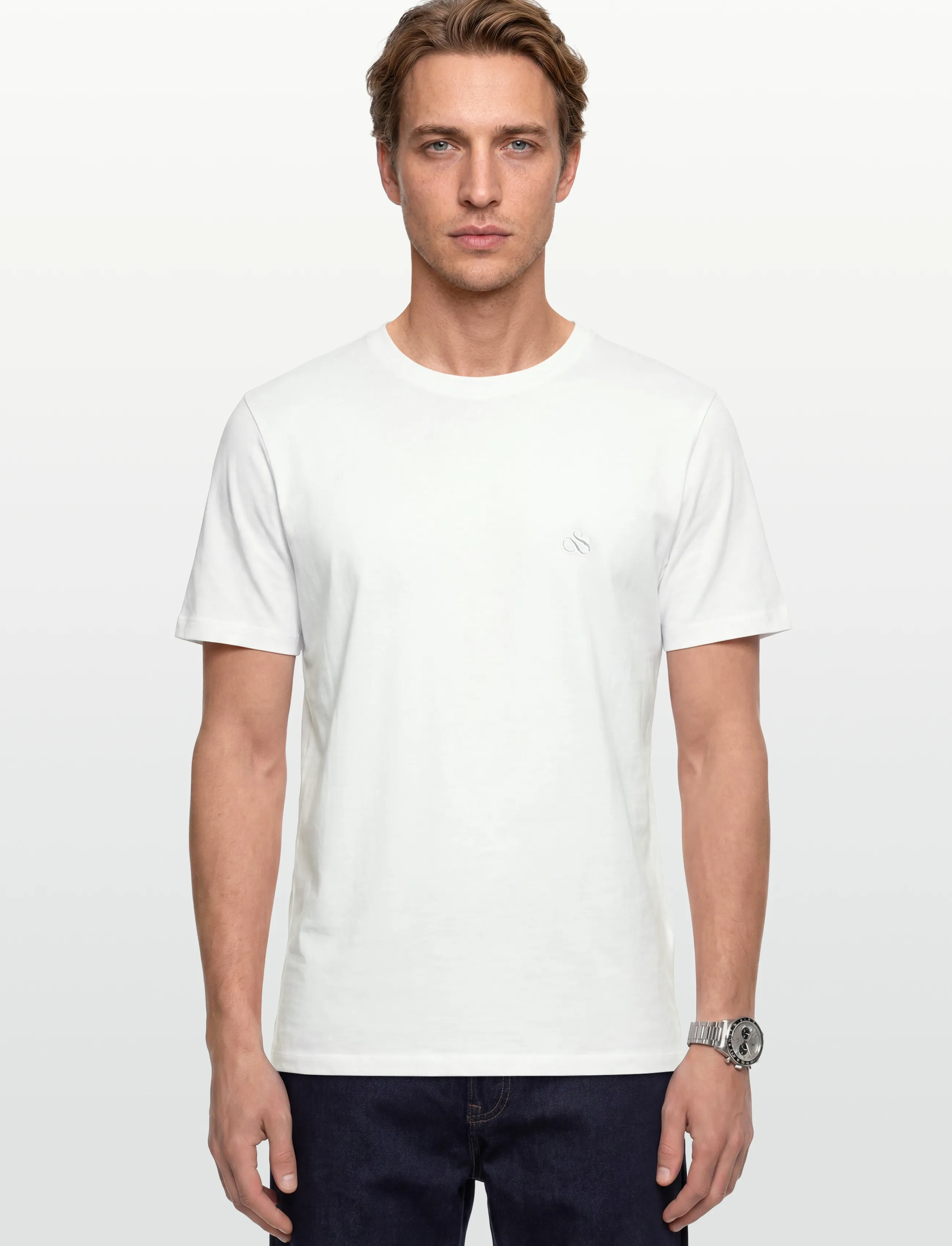Scotch & Soda - CORE Logo T-Shirt - kortærmede t-shirts - white - 3