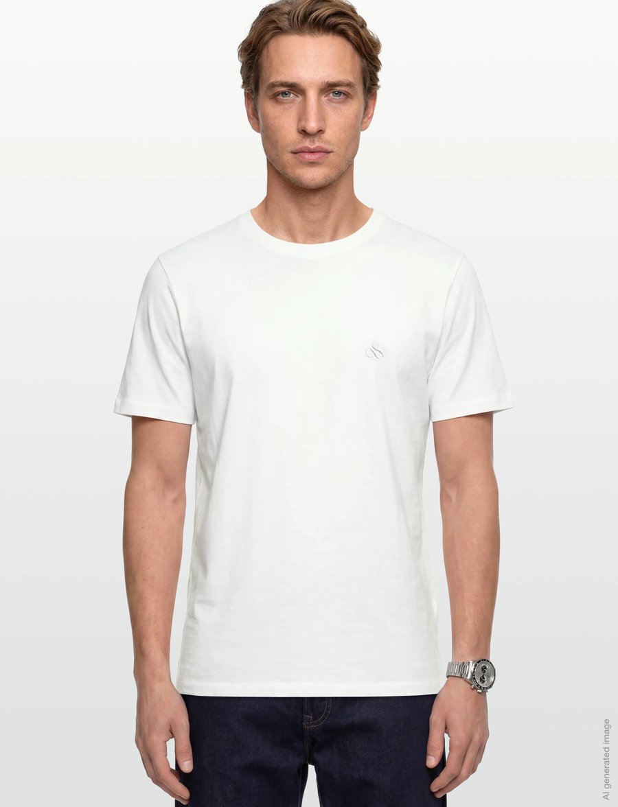 Scotch & Soda - CORE Logo T-Shirt - kurzärmelige t-shirts - white - 3