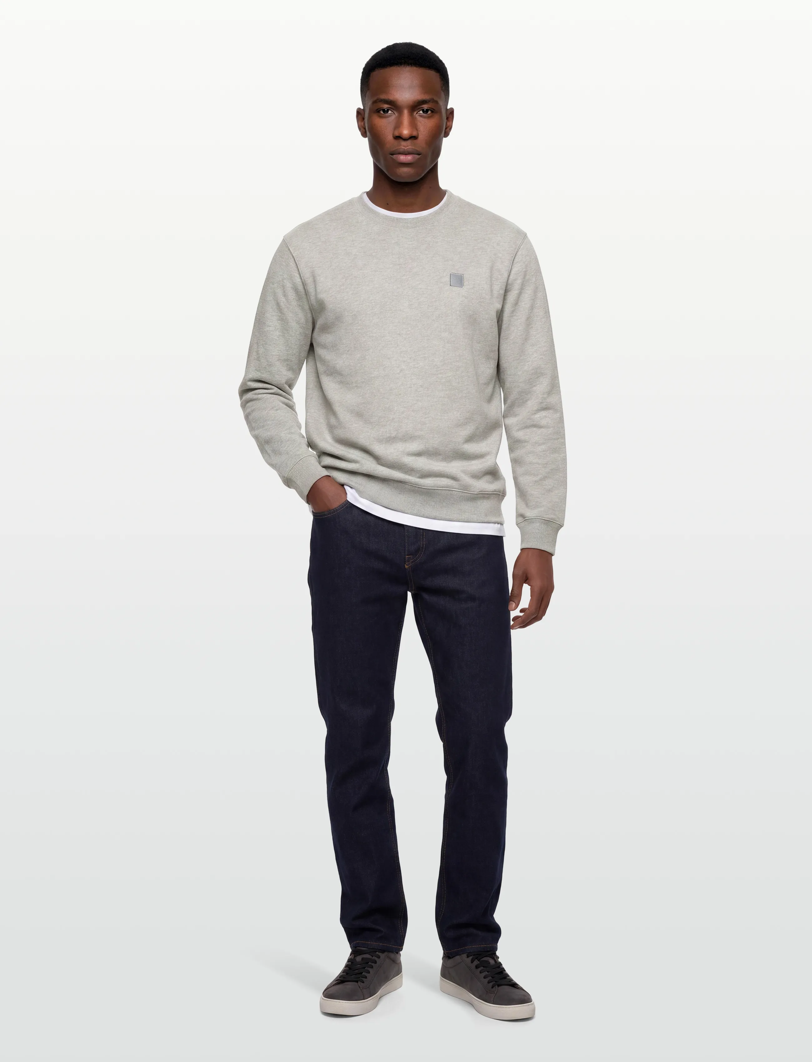 Scotch & Soda CORE Logo Sweatshirt - Clothing - GREY MELANGE / grey