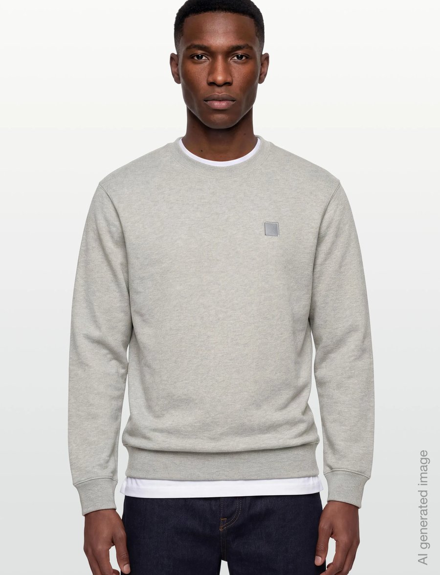 Scotch & Soda - CORE Logo Sweatshirt - sweatshirts - grey melange - 3
