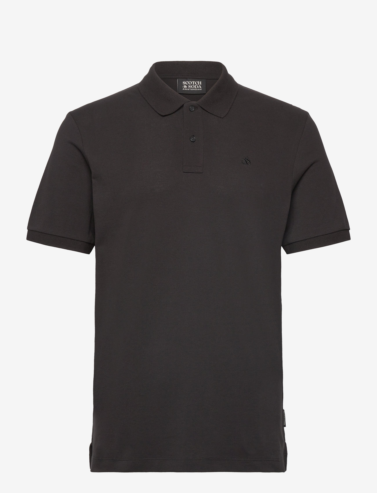 Scotch & Soda - CORE Logo Pique Polo - kurzärmelig - black - 0