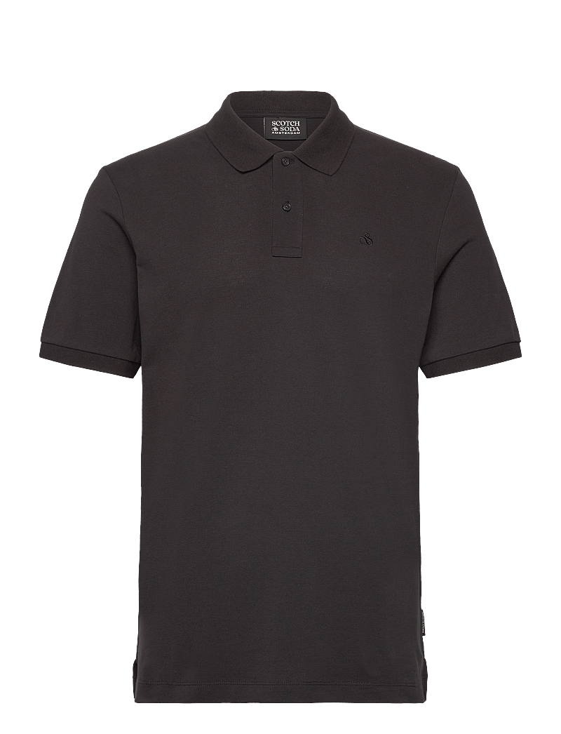 Scotch & Soda - CORE Logo Pique Polo - kurzärmelig - black - 0