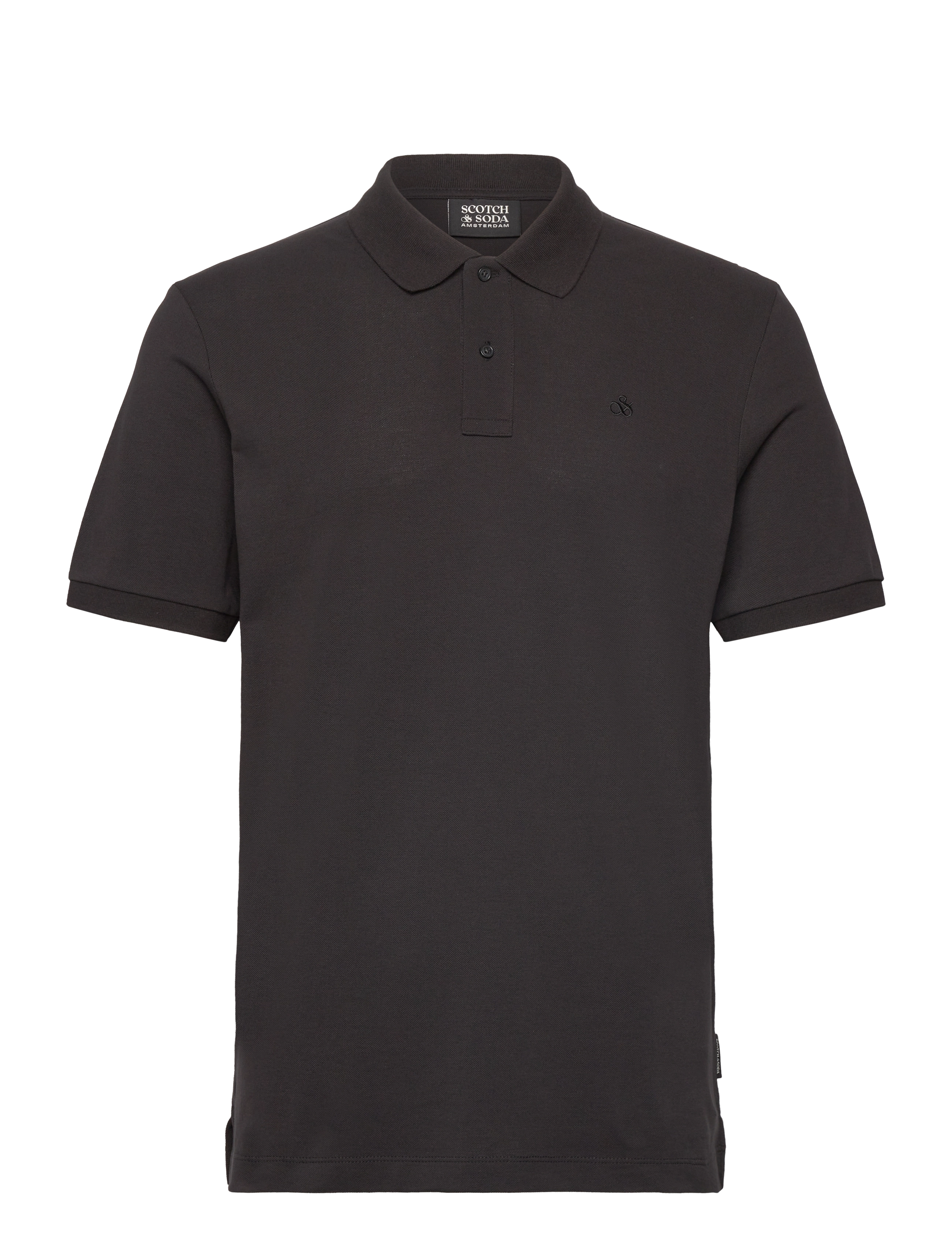 Scotch & Soda CORE Logo Pique Polo - Scotch & Soda - BLACK / black