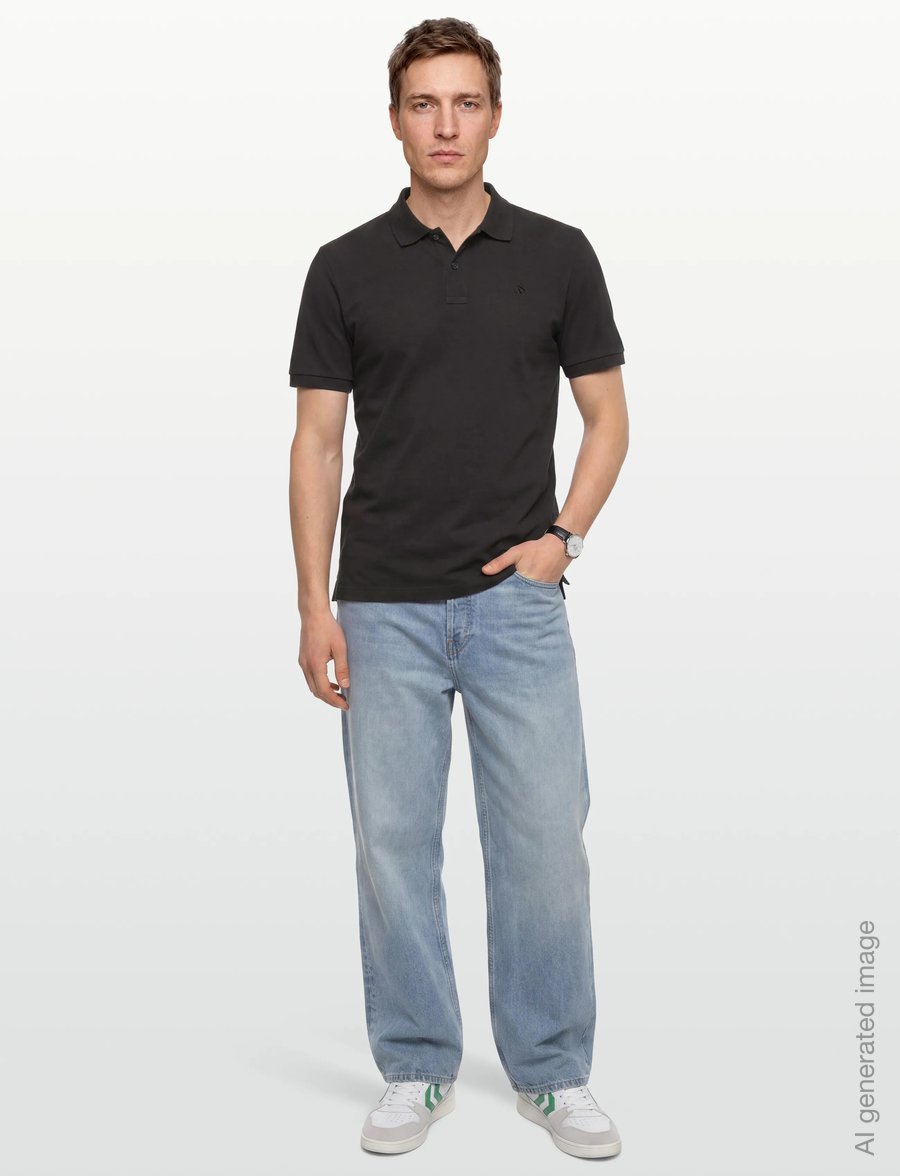 Scotch & Soda - CORE Logo Pique Polo - kurzärmelig - black - 0