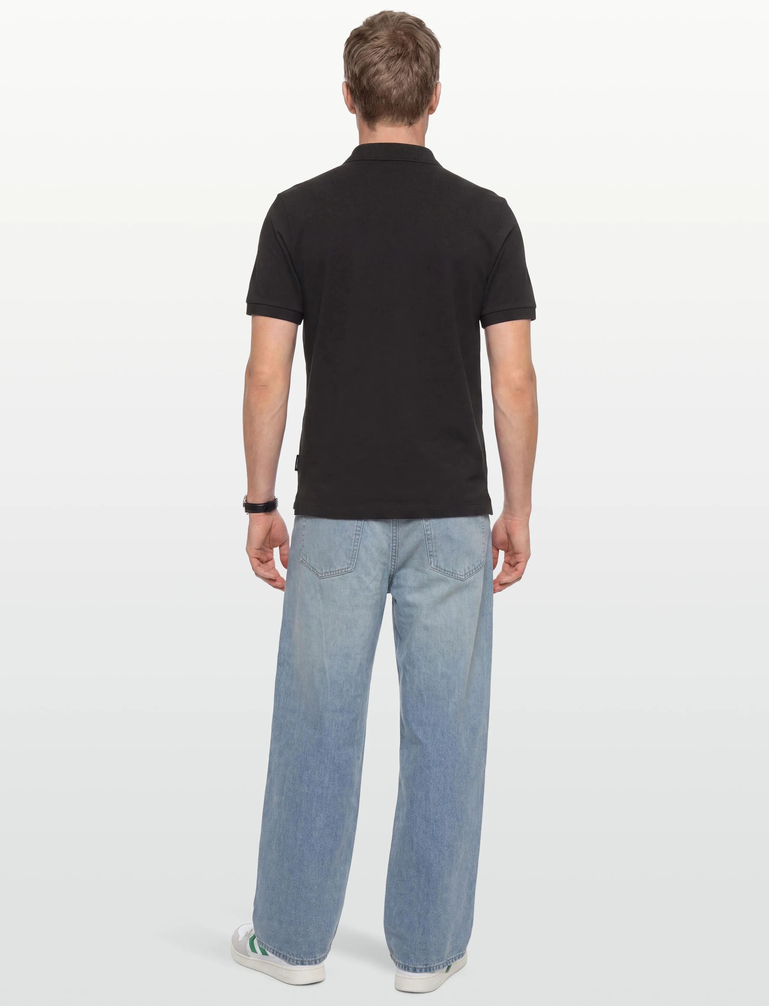 Scotch & Soda - CORE Logo Pique Polo - kortærmede poloer - black - 4