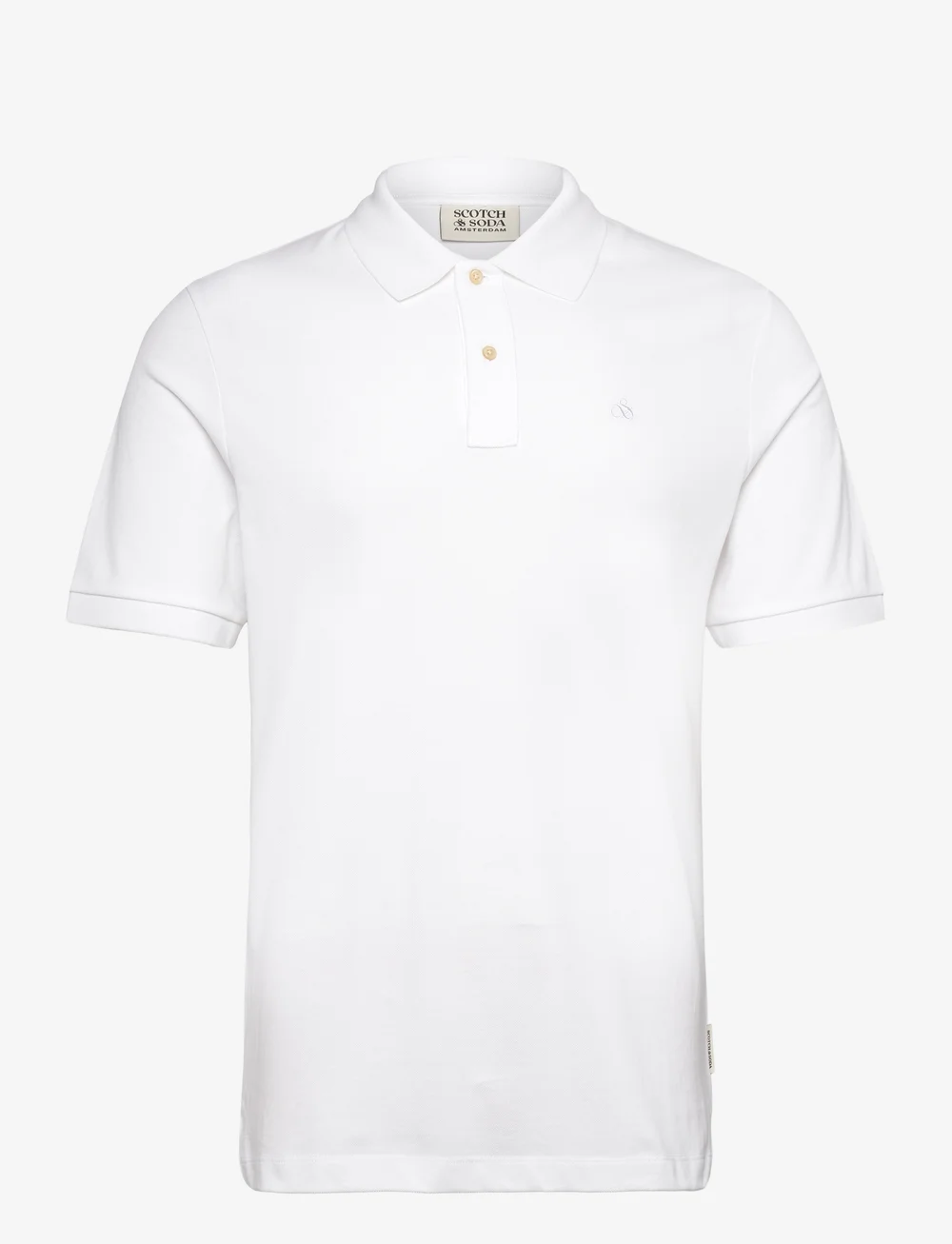 Scotch & Soda - CORE Logo Pique Polo - kurzärmelig - white - 0