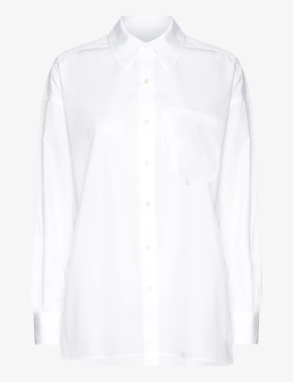 Scotch & Soda - Core Girlfriend poplin shirt - langärmlige hemden - white - 0