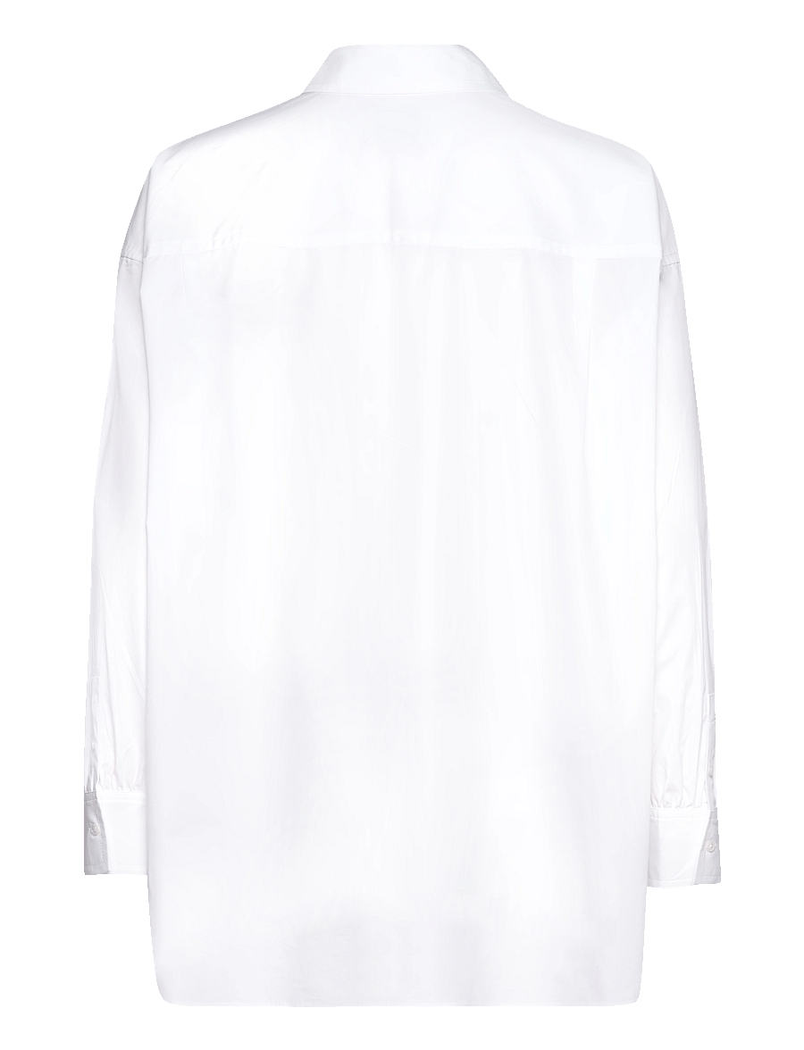 Scotch & Soda - Core Girlfriend poplin shirt - marškiniai ilgomis rankovėmis - white - 1