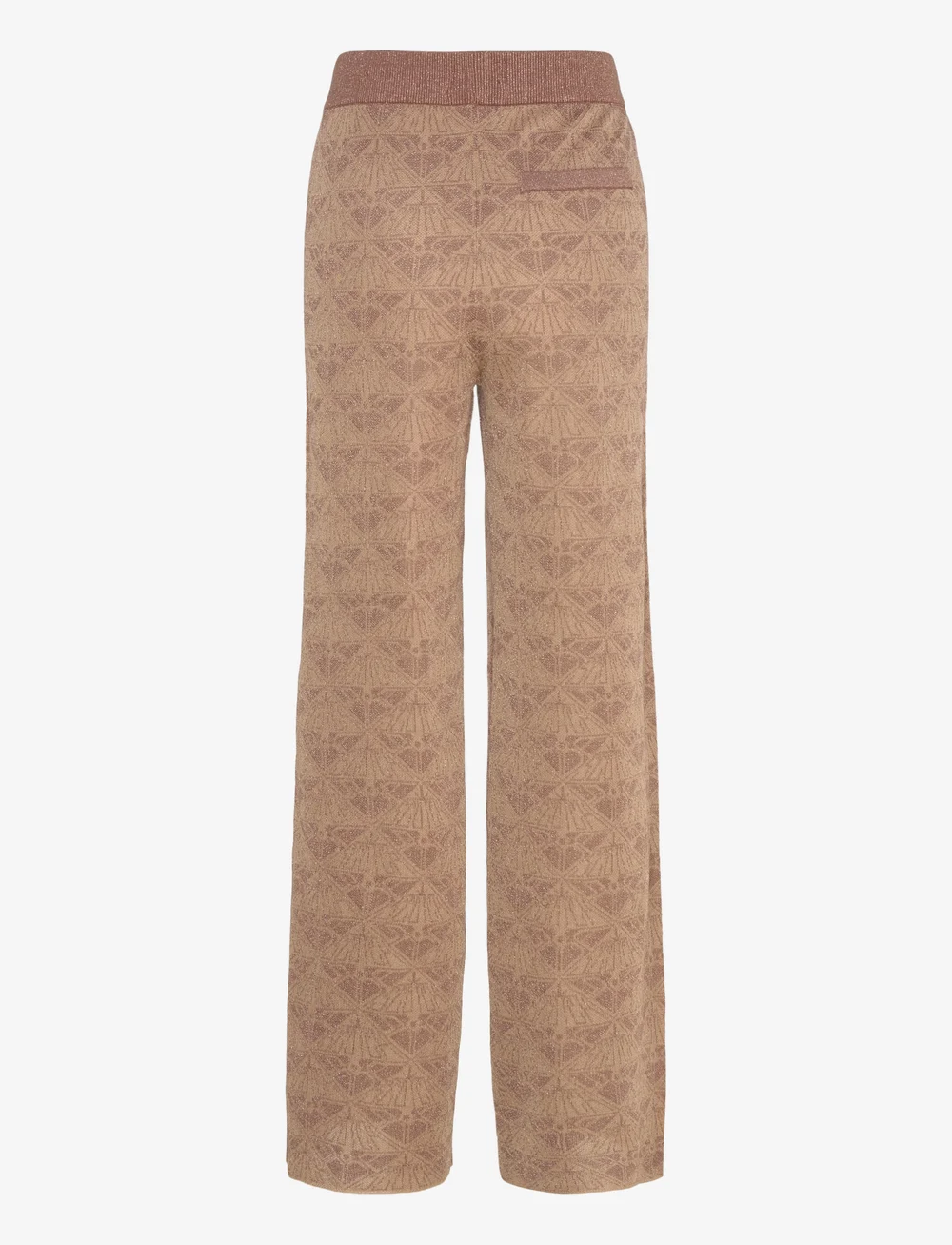 Scotch & Soda - Monogram jacquard knitted trousers - straight leg hosen - desert sand - 1