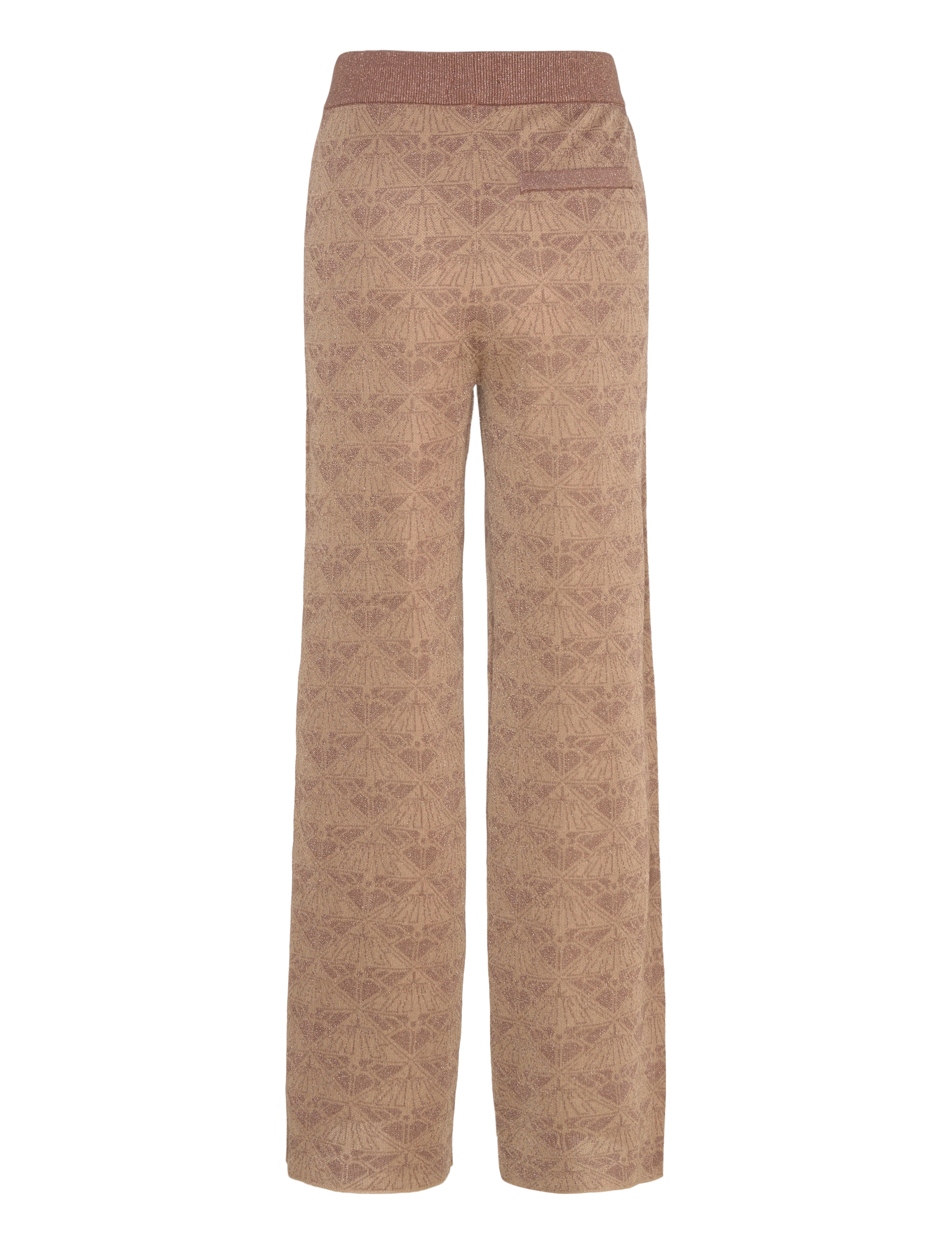 Scotch & Soda - Monogram jacquard knitted trousers - desert sand - 1