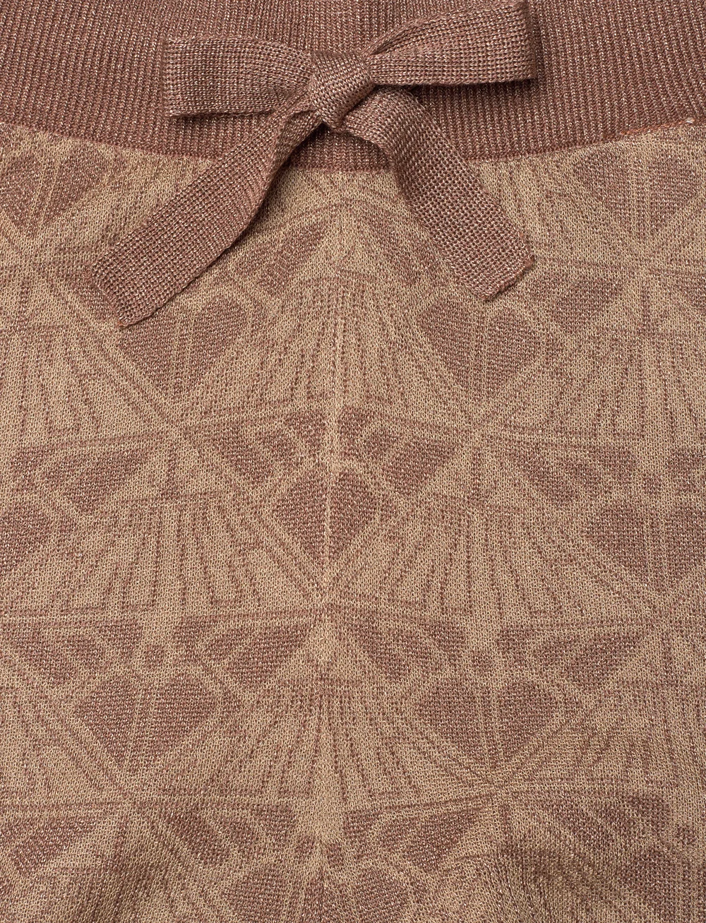 Scotch & Soda - Monogram jacquard knitted trousers - straight leg hosen - desert sand - 2