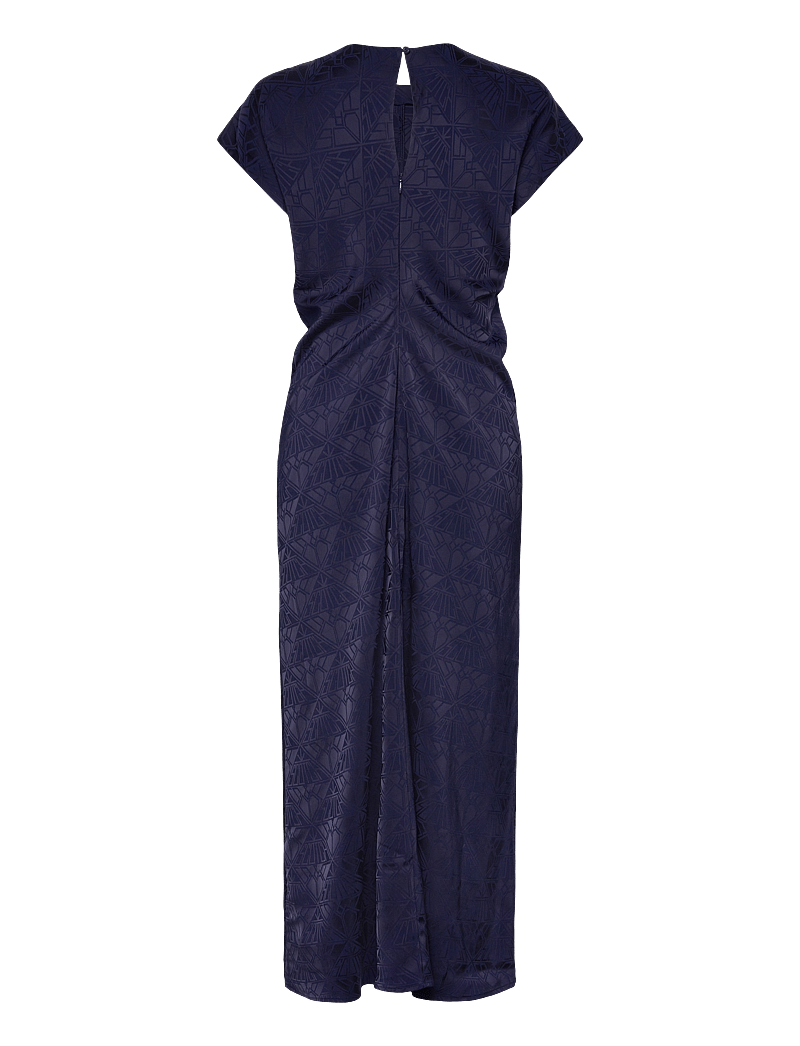 Scotch & Soda - Satin Jacquard Midi Dress - navy - 1