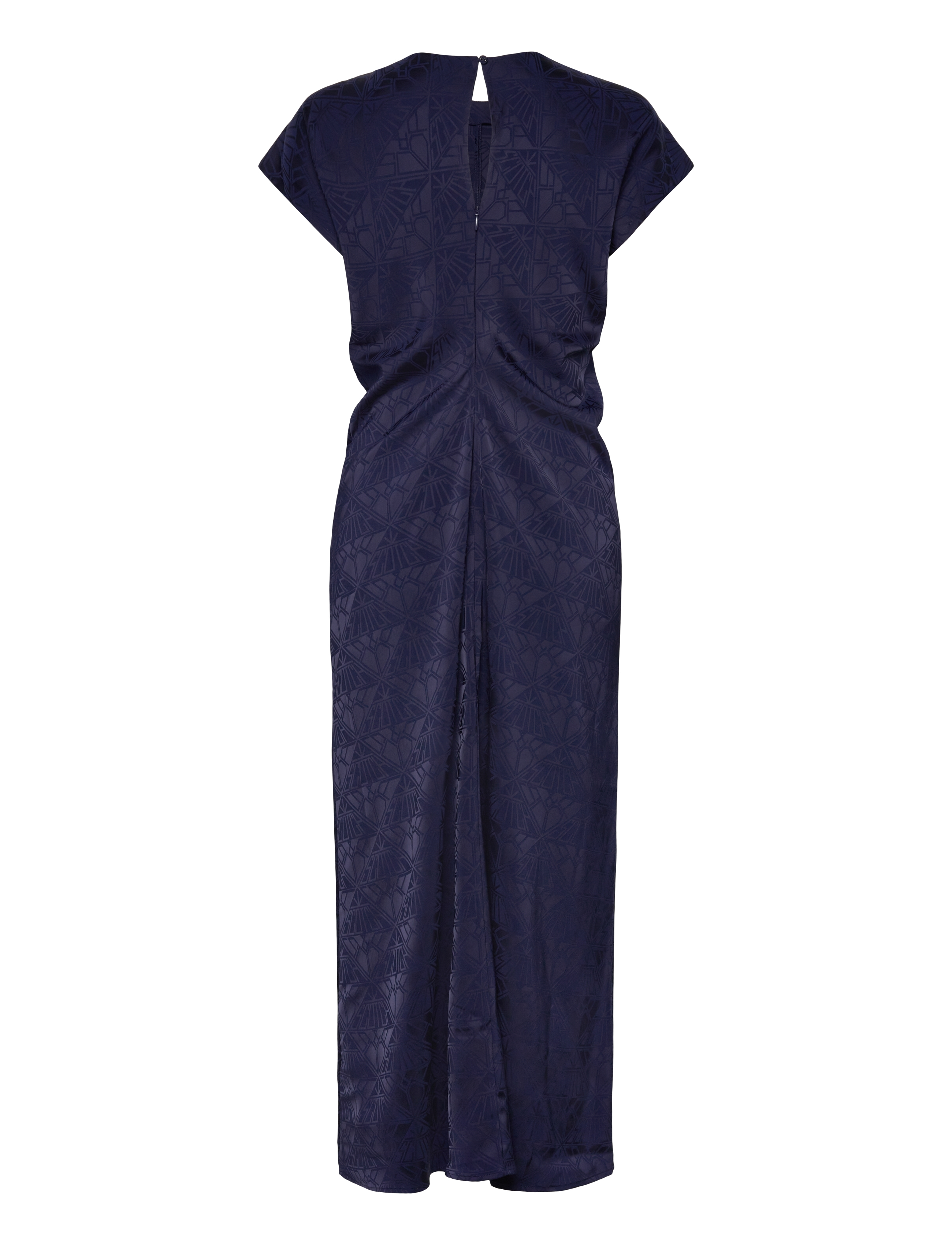 Scotch & Soda - Satin Jacquard Midi Dress - navy - 1