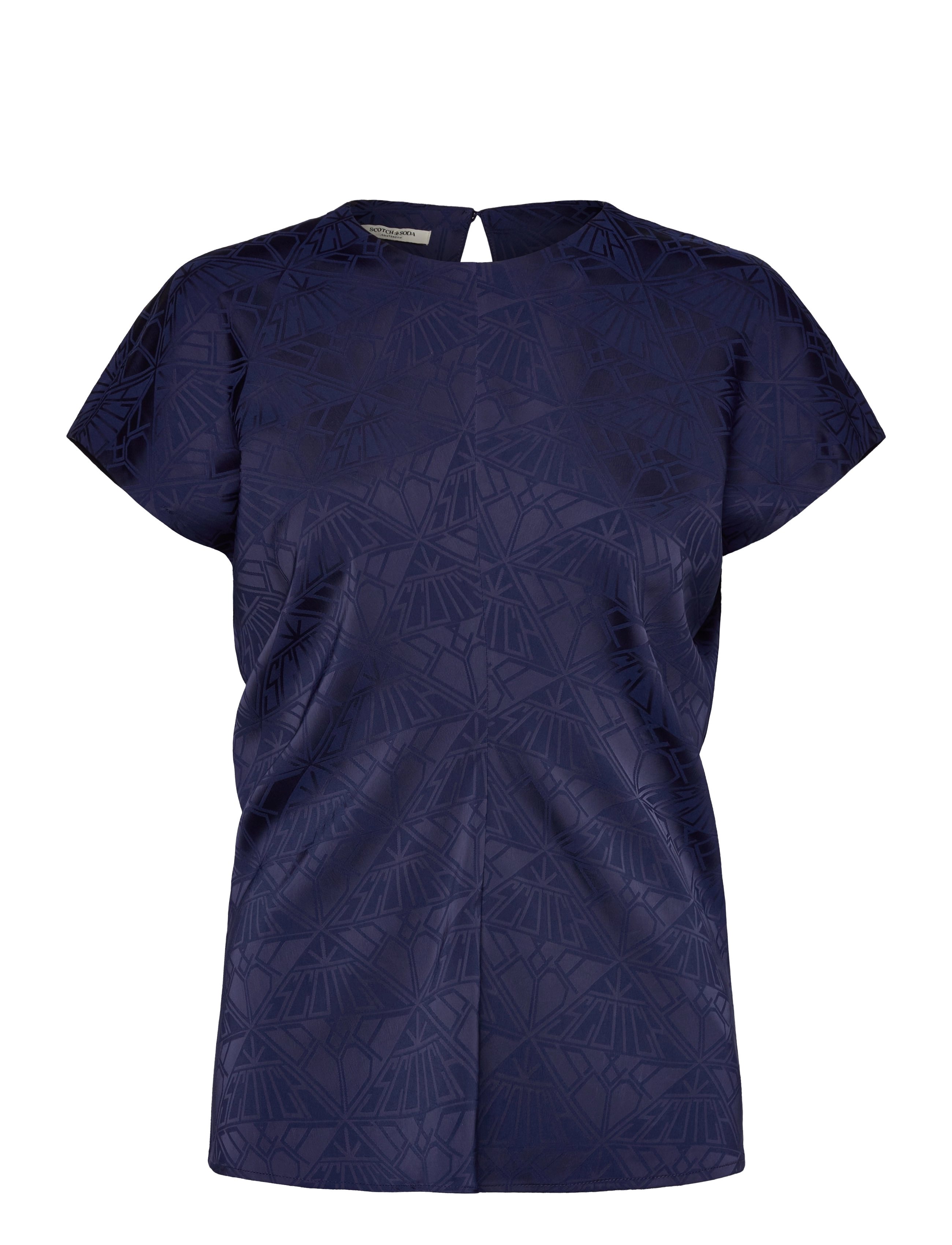 SCOTCH & SODA Satin Jacquard Oberteil Navy - 34 - Damen