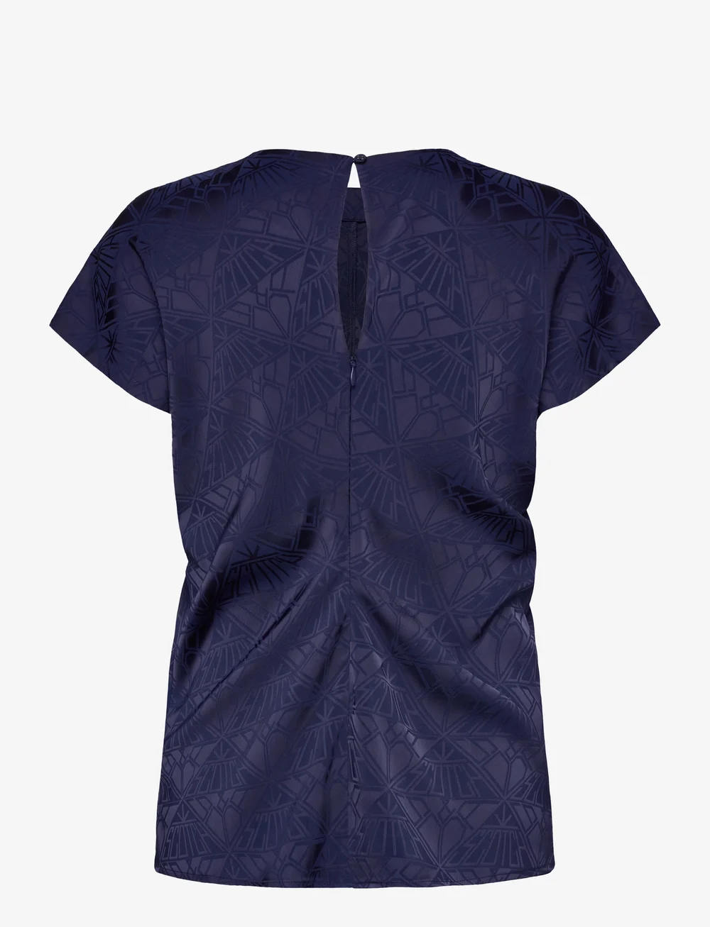 Scotch & Soda - Satin Jacquard Top - t-shirts - navy - 1