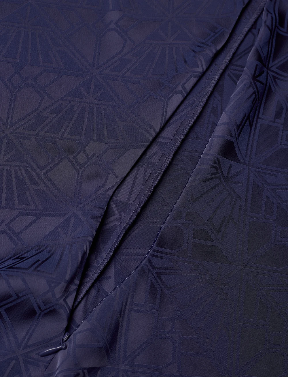 Scotch & Soda - Satin Jacquard Top - t-shirts - navy - 3