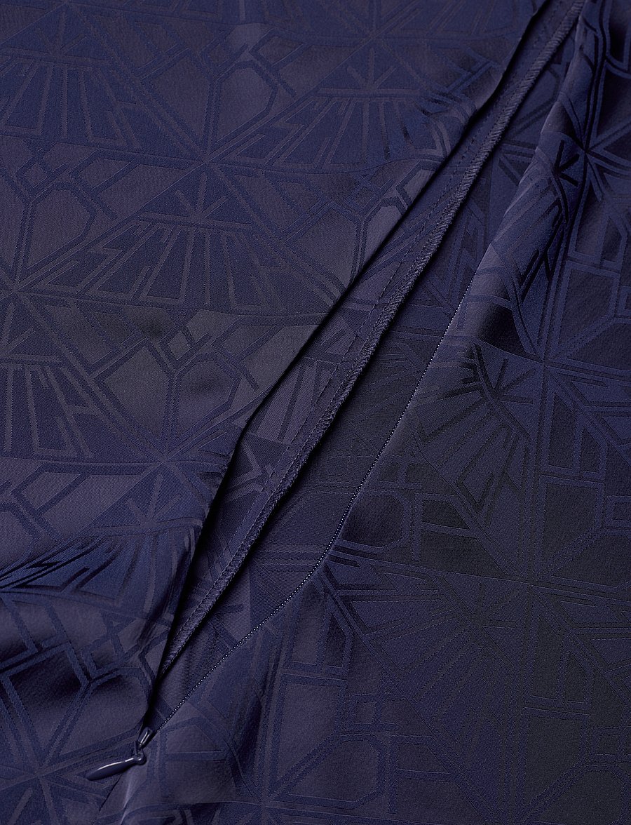 Scotch & Soda - Satin Jacquard Top - t-shirts - navy - 3