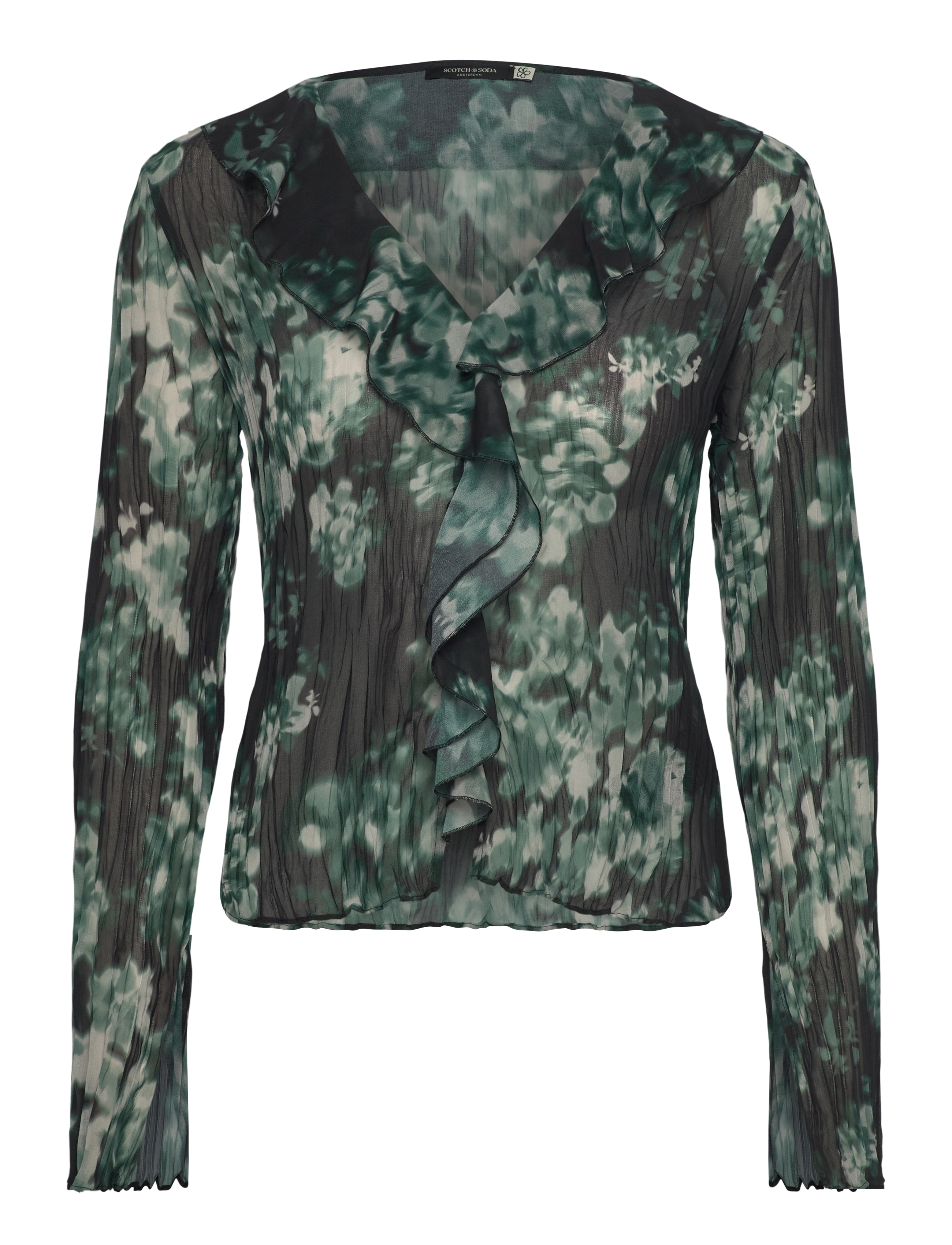 SCOTCH & SODA Ruffle Oberteil Schwarz - 36 - Damen