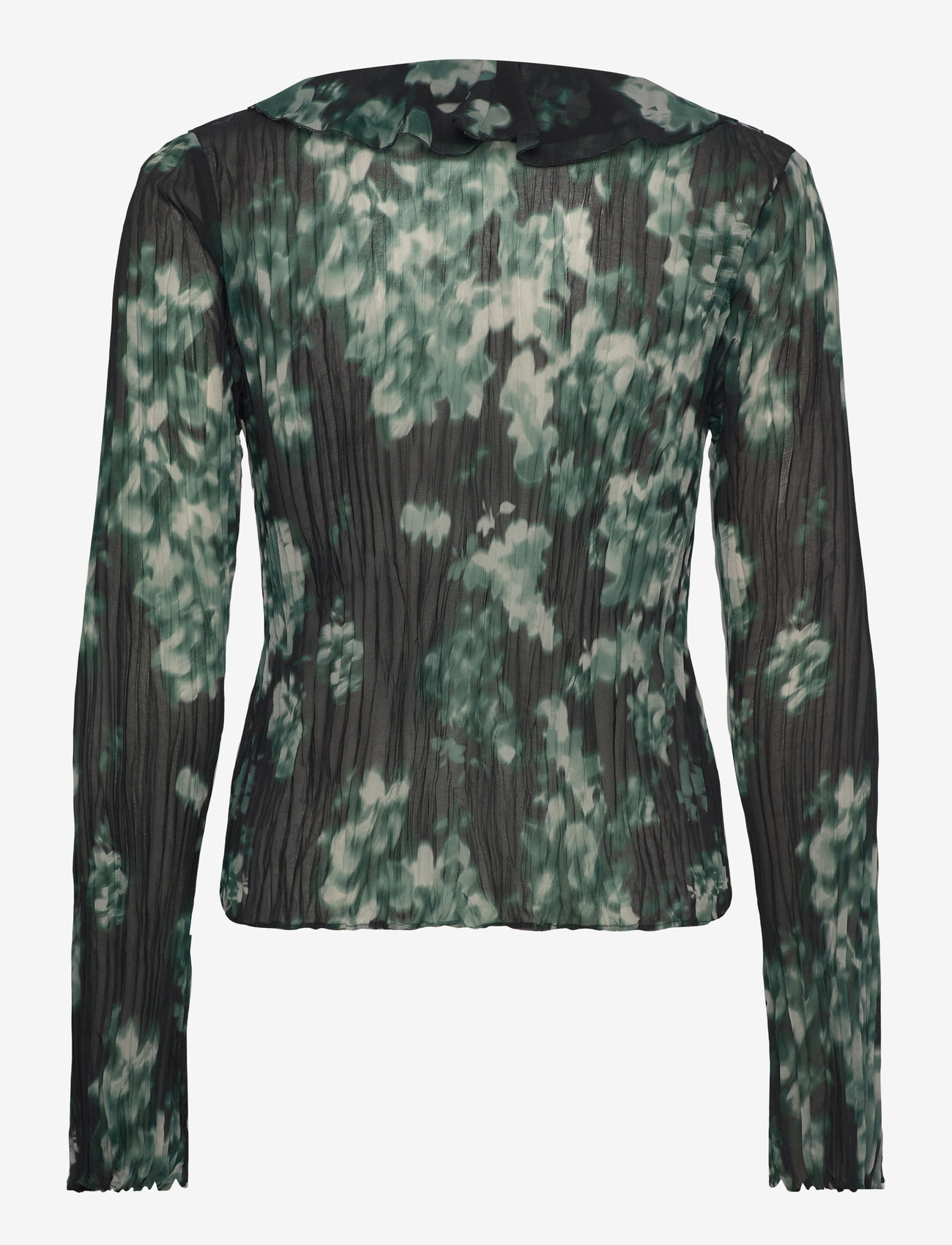 Scotch & Soda - Ruffle Top - autumn clothing - nieuw blossom print park green - 1