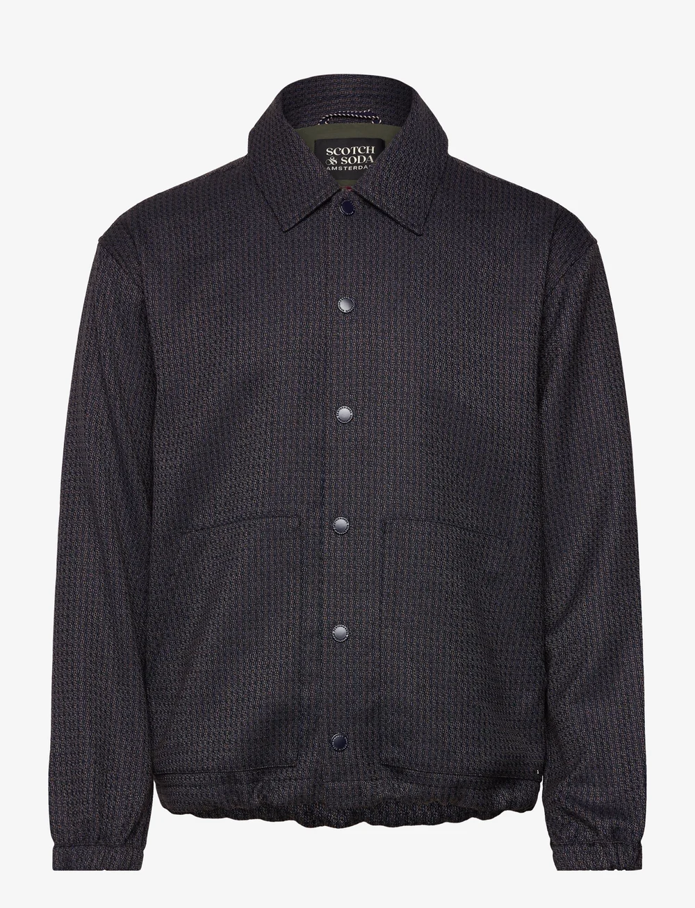 Scotch & Soda - Yarn-Dyed With Technical Details Coach Jacket - fall jackets - navy mini check - 0