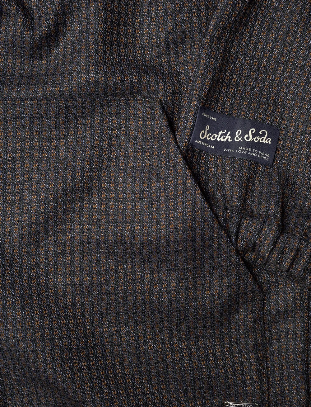 Scotch & Soda - Yarn-Dyed With Technical Details Coach Jacket - fall jackets - navy mini check - 3