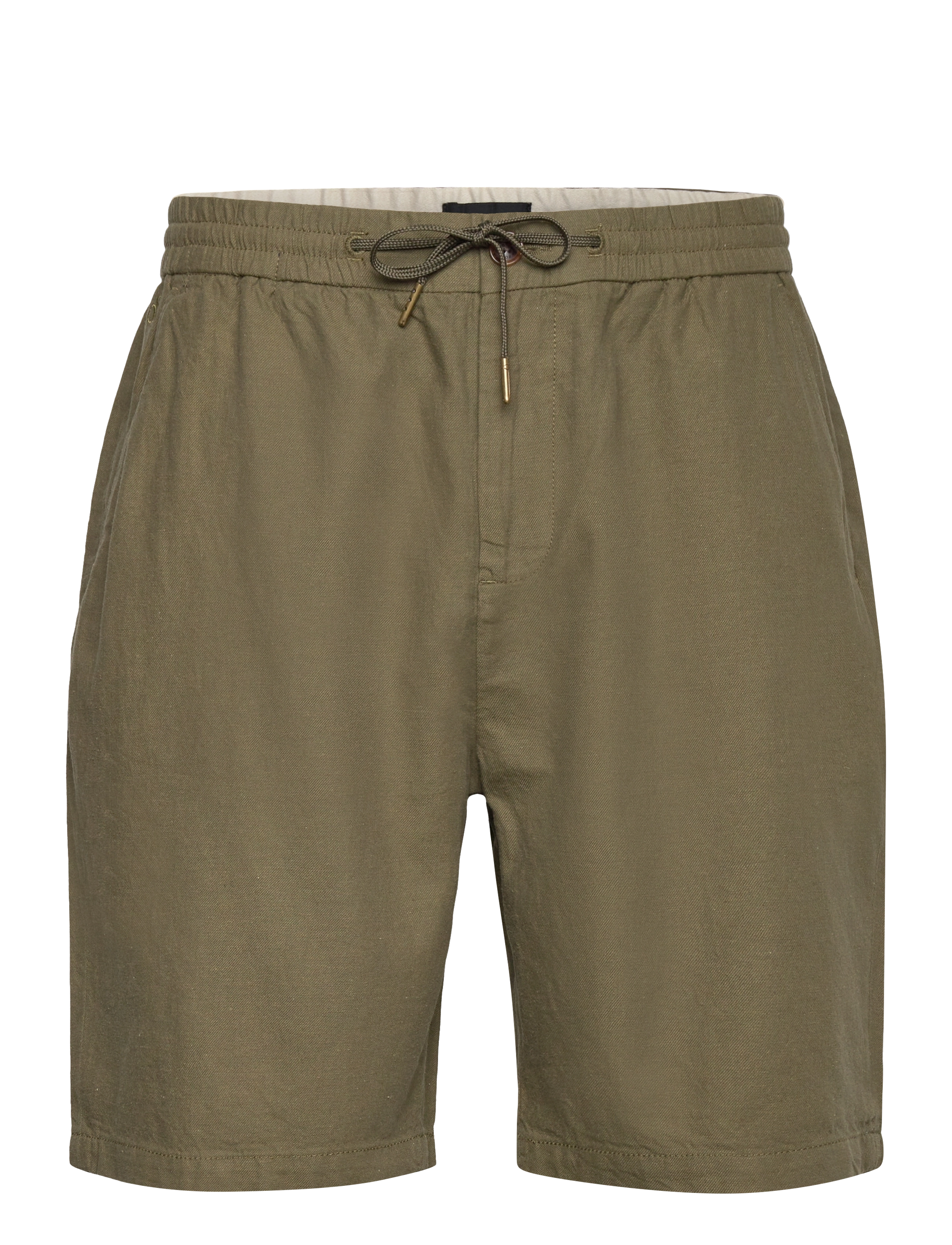 Scotch & Soda Seasonal Core - Fave Cotton Linen Relaxed Fit Bermuda, 28, Green, Shorts > Linen Shorts, Herre