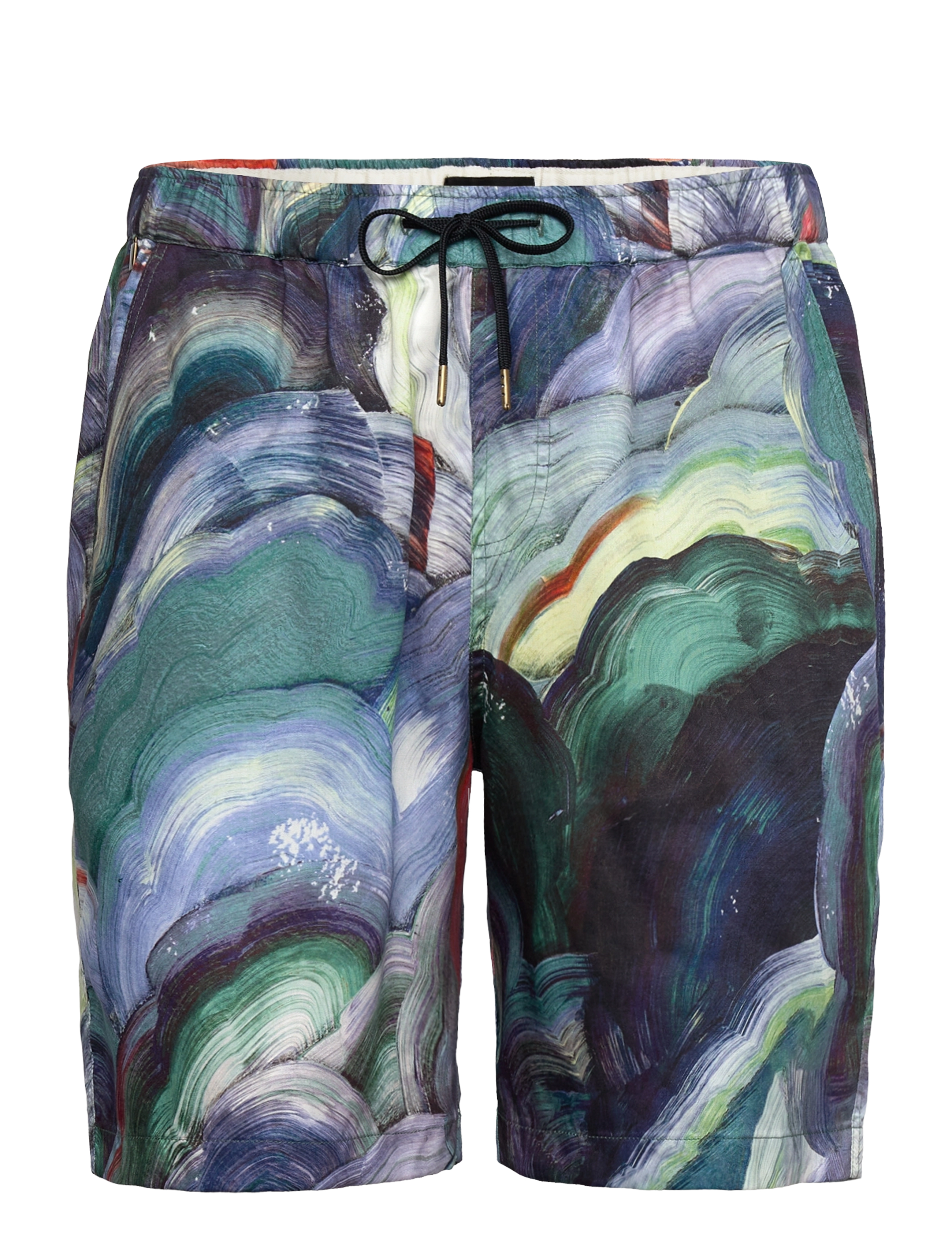 Scotch & Soda Fave - Printed Tencel Relaxed Fit Bermuda Short - Shorts - AOP ABSTRACT FUNGI / multi