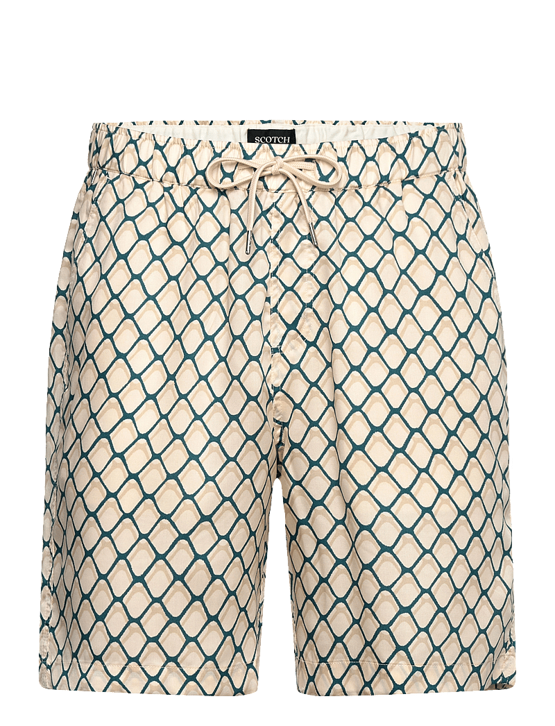 Scotch & Soda - Fave - Printed Tencel Relaxed Fit Bermuda Short - casual shorts - doubles net - 0