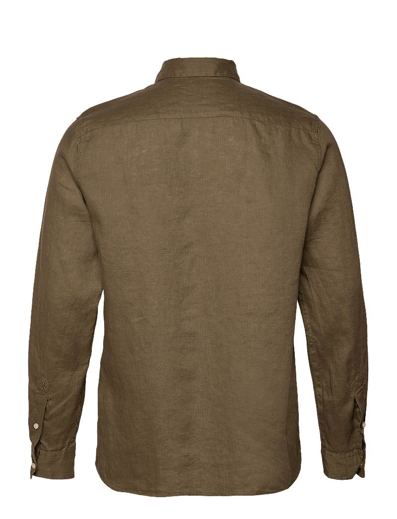 Scotch & Soda - Seasonal Core - Regular Fit Linen Shirt - linneskjortor - classic green - 1